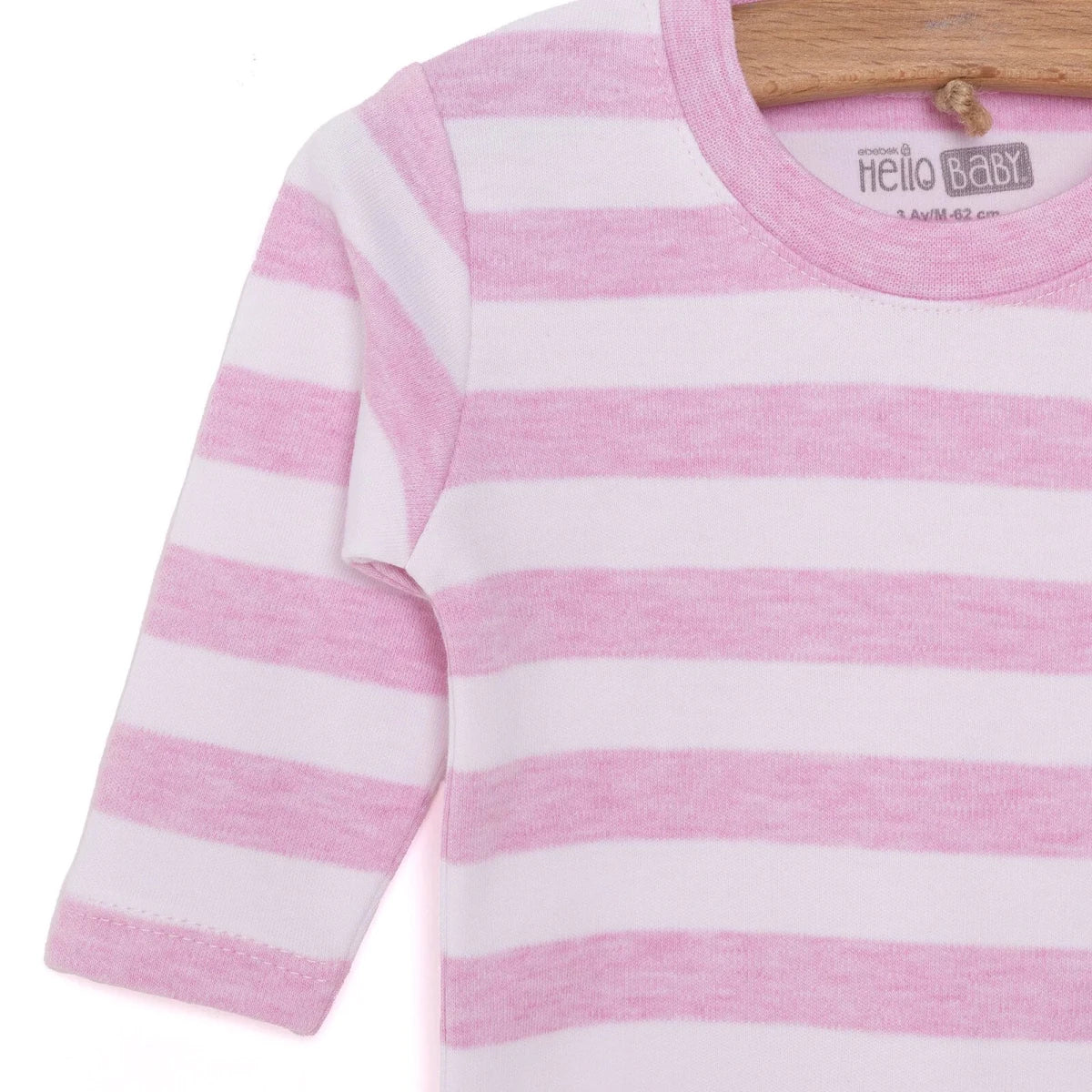 HelloBaby Unisex Sweatshirt-Footless Bottom - Light Pink - Image 5