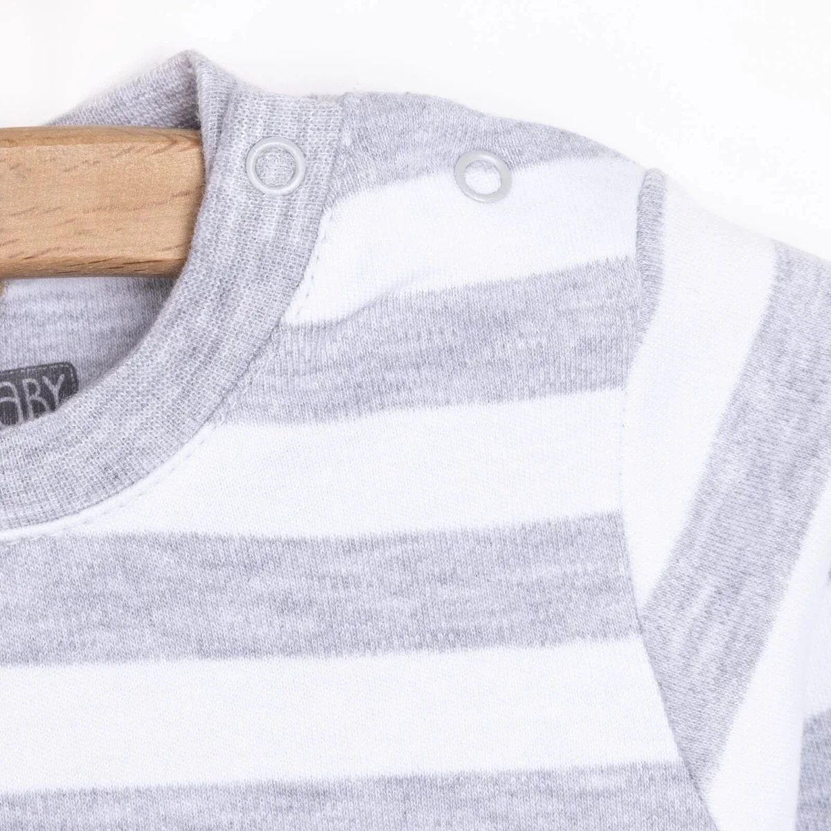 HelloBaby Unisex Sweatshirt-Footless Bottom - Snow Melange - Image 4