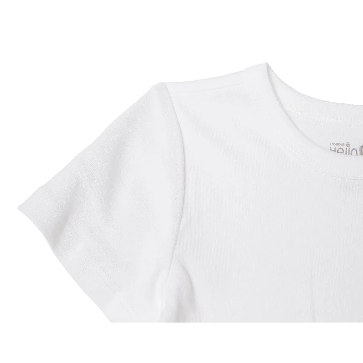 HelloBaby Unisex Undershirt Crew Neck Short Sleeve - White - Image 6