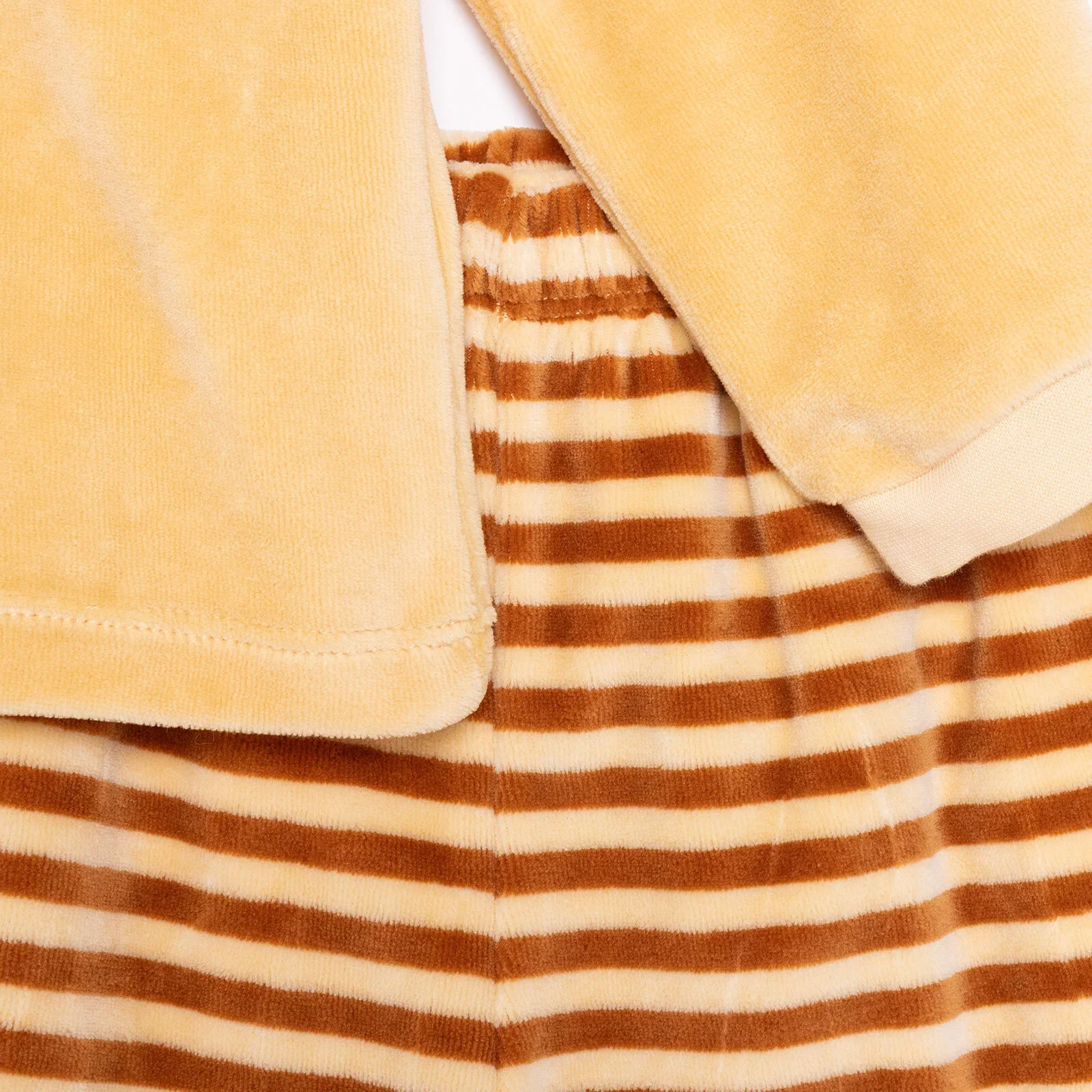 HelloBaby Velvet Pyjama Set - Light Brown - Image 5
