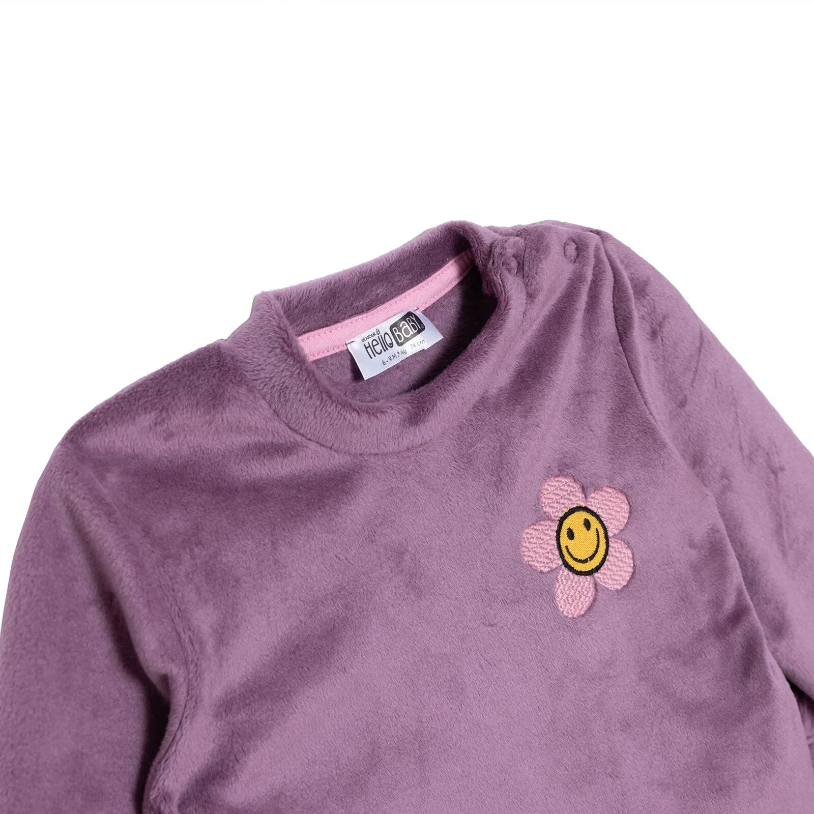 HelloBaby Velvet Pyjamas - Purple - Image 3