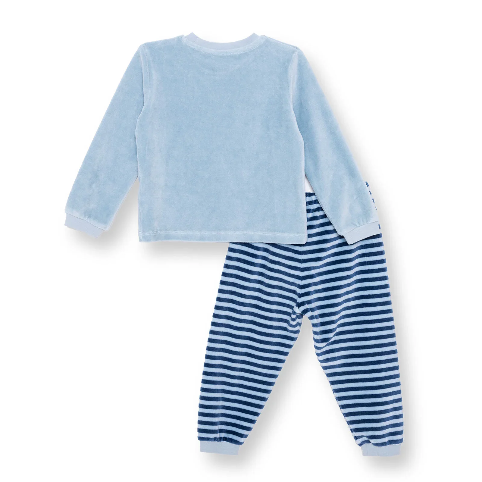 HelloBaby Velvet Pyjamas Set - Blue - Image 2