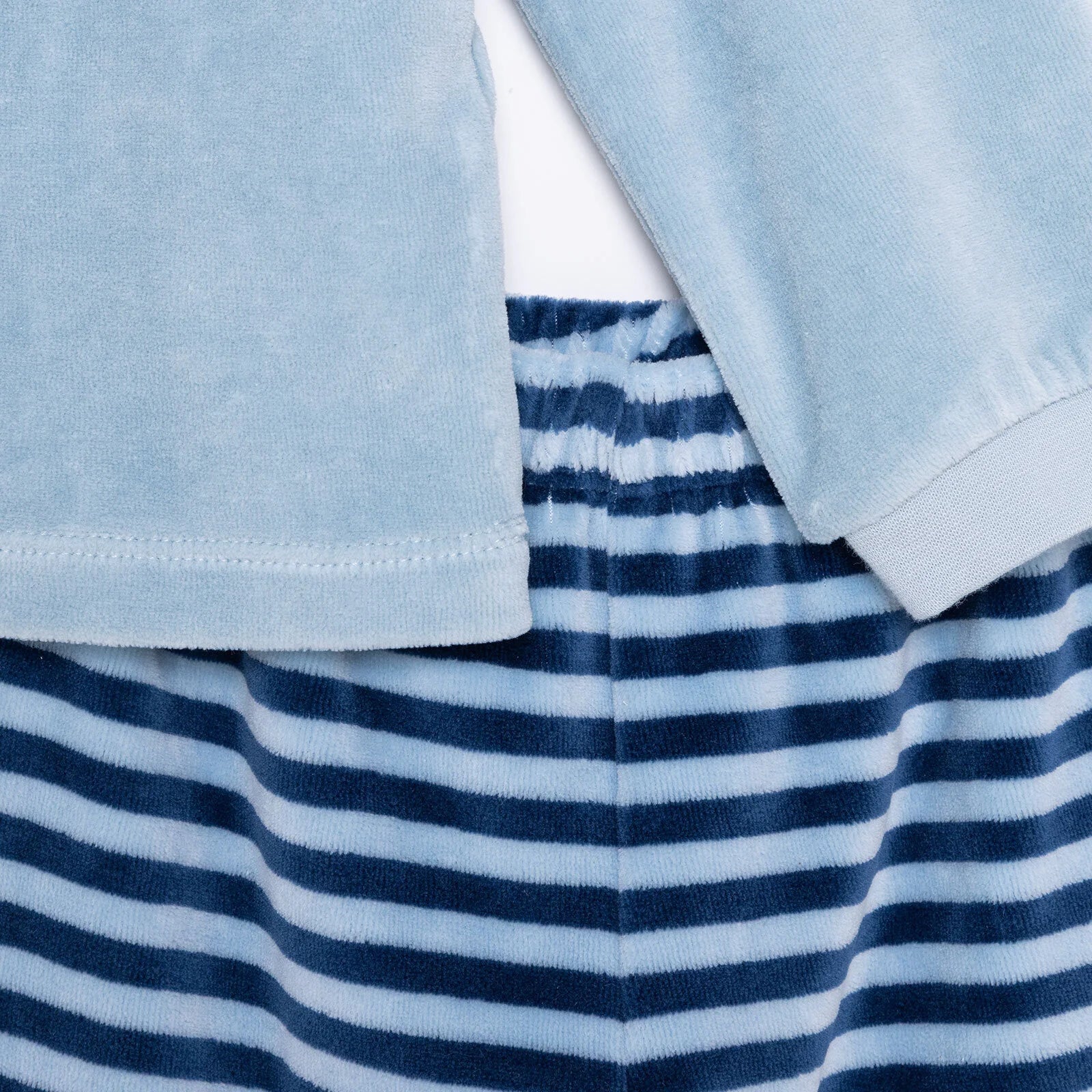 HelloBaby Velvet Pyjamas Set - Blue - Image 6