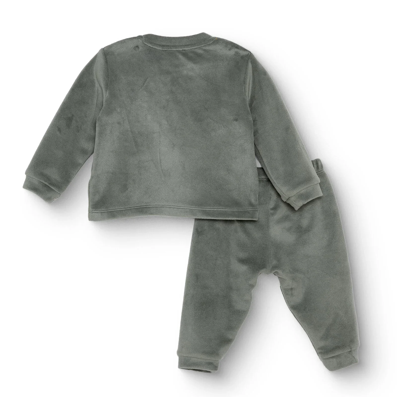 HelloBaby Velvet Pyjamas Set - Green - Image 2