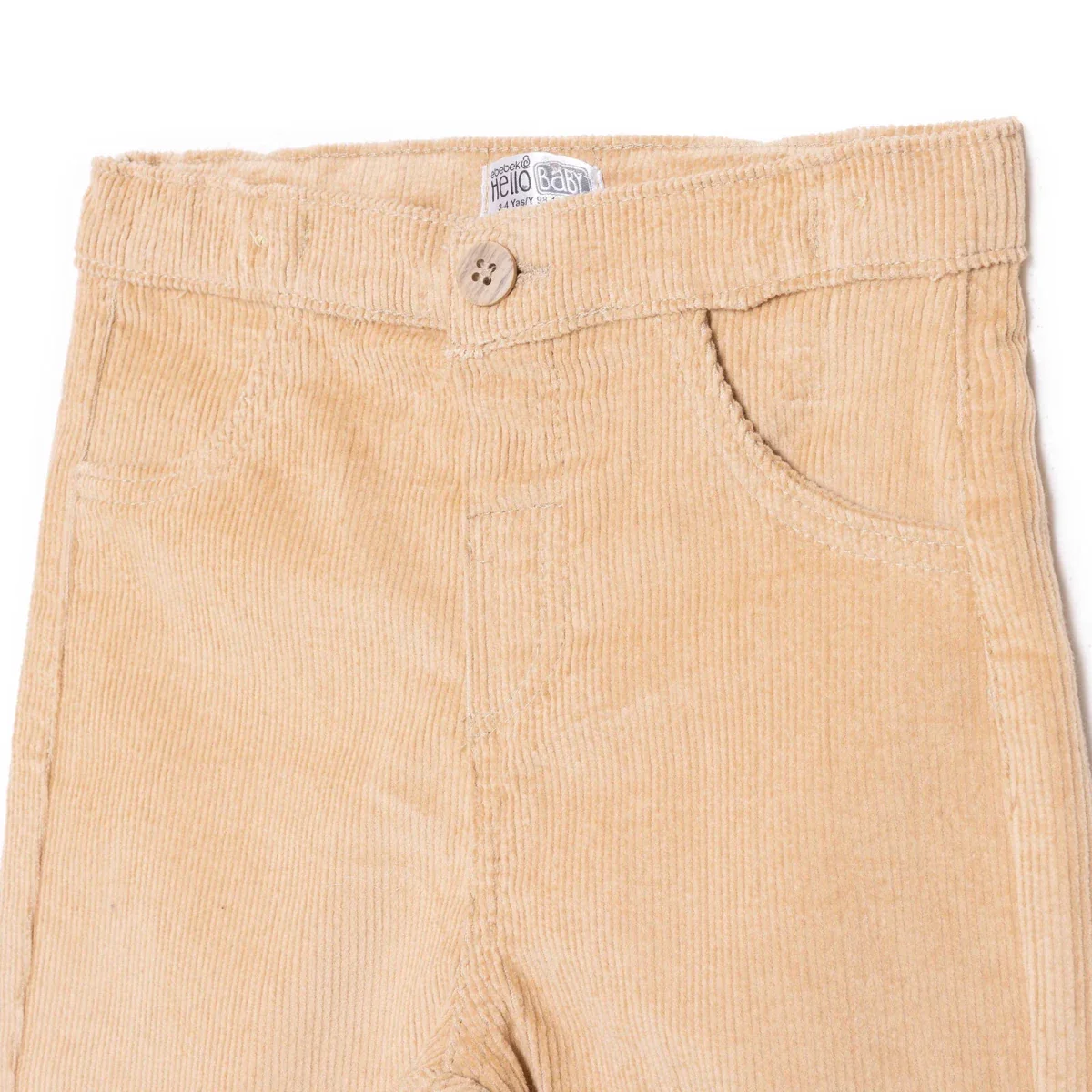 HelloBaby Velvet Trousers - Light Brown - Image 4