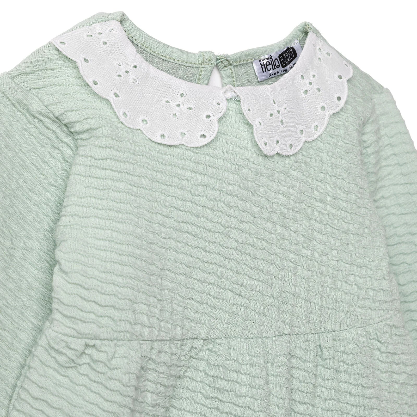 HelloBaby Winter Cherry Dress - Green - Image 4