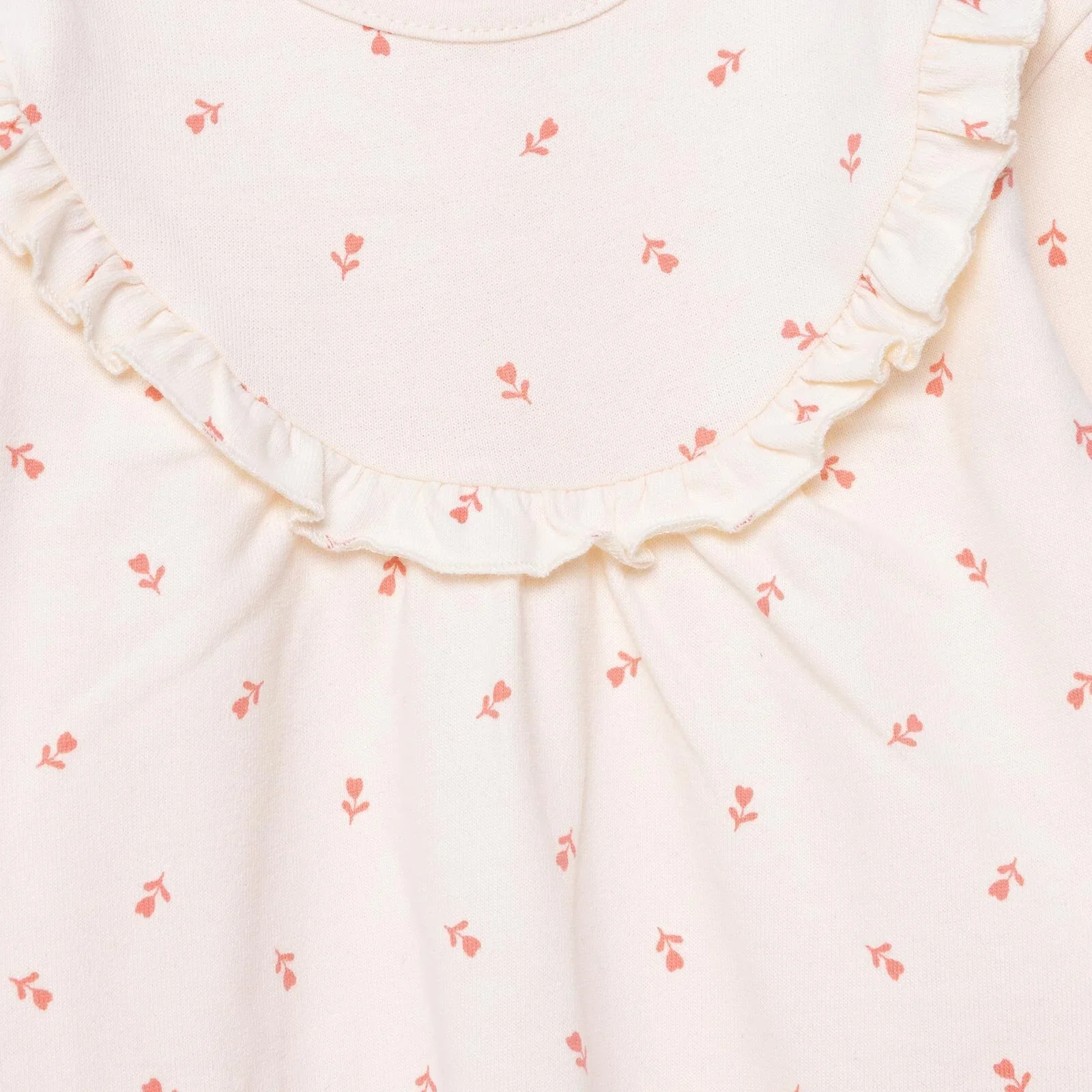 HelloBaby Winter Cherry Dress - Ecru Printed - Image 5
