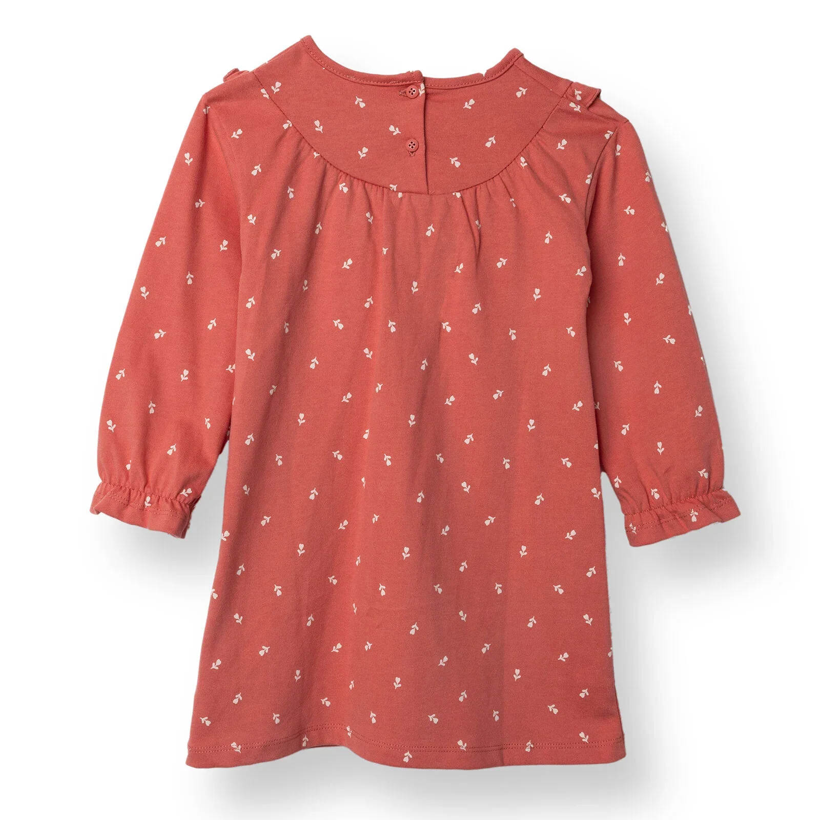 HelloBaby Wintrt Cherry Dress - Coral Printed - Image 2