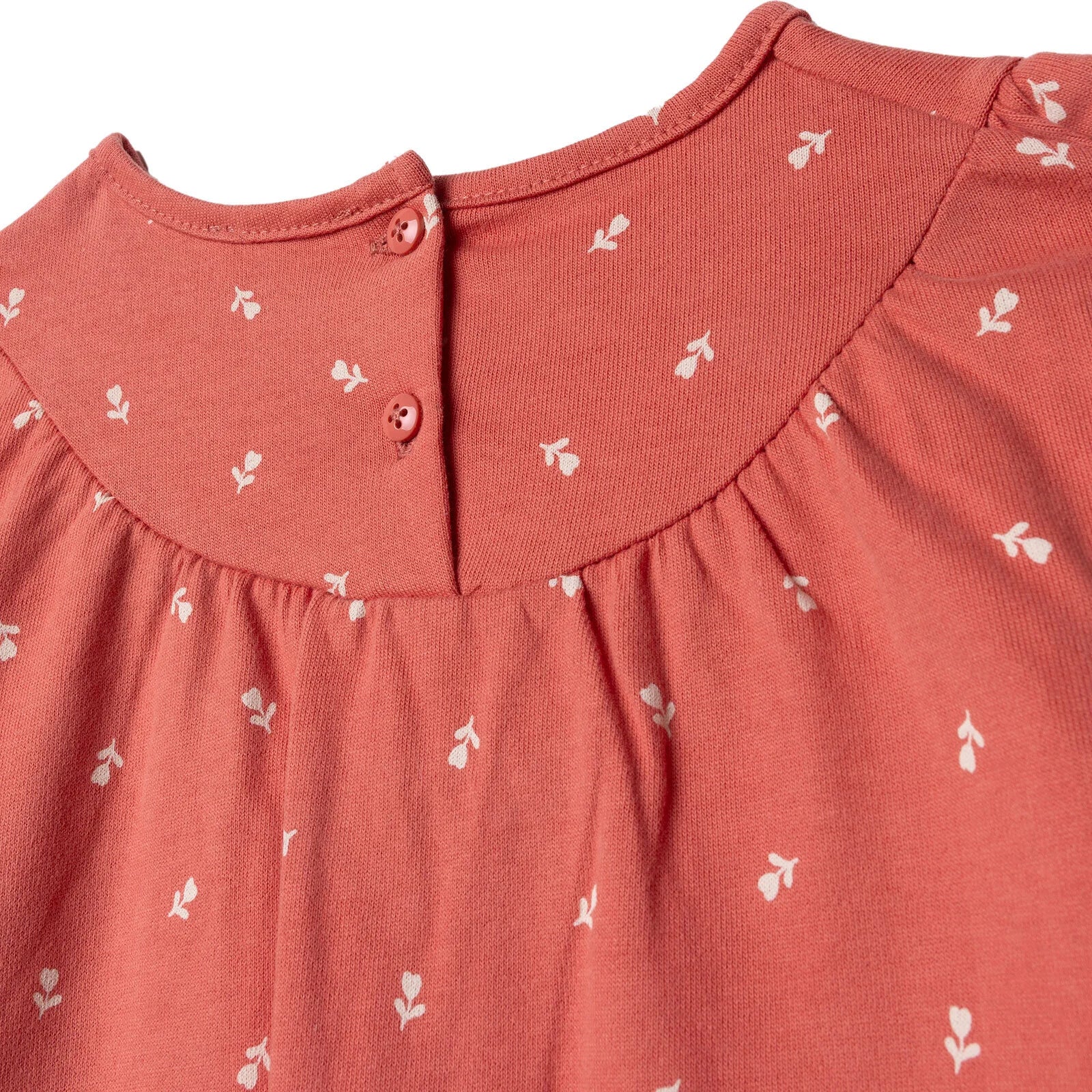 HelloBaby Wintrt Cherry Dress - Coral Printed - Image 3