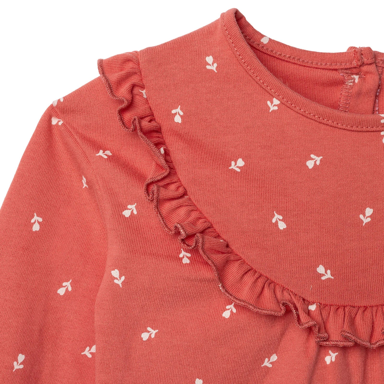 HelloBaby Wintrt Cherry Dress - Coral Printed - Image 5