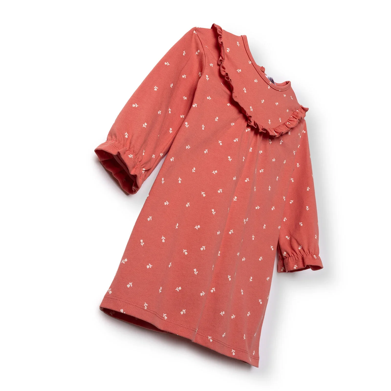 HelloBaby Wintrt Cherry Dress - Coral Printed - Image 7