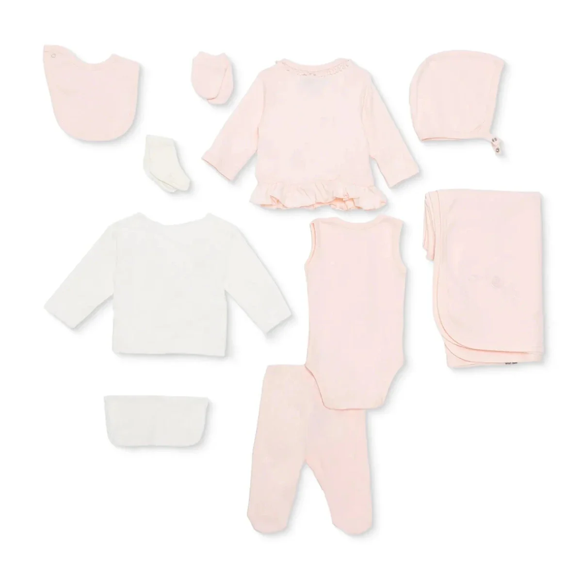 HelloBaby Newborn 10 pcs Starter Set - Pink - Image 2