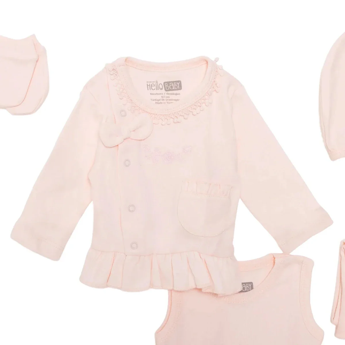 HelloBaby Newborn 10 pcs Starter Set - Pink - Image 3