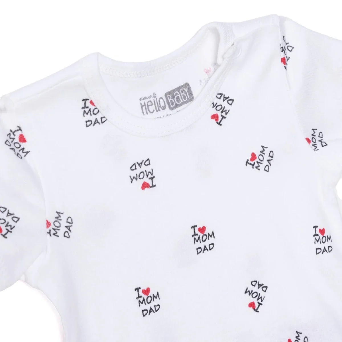 HelloBabyys Short-Sleevedysuit Envelope Neck Short Sleeve - Ecru - Image 3