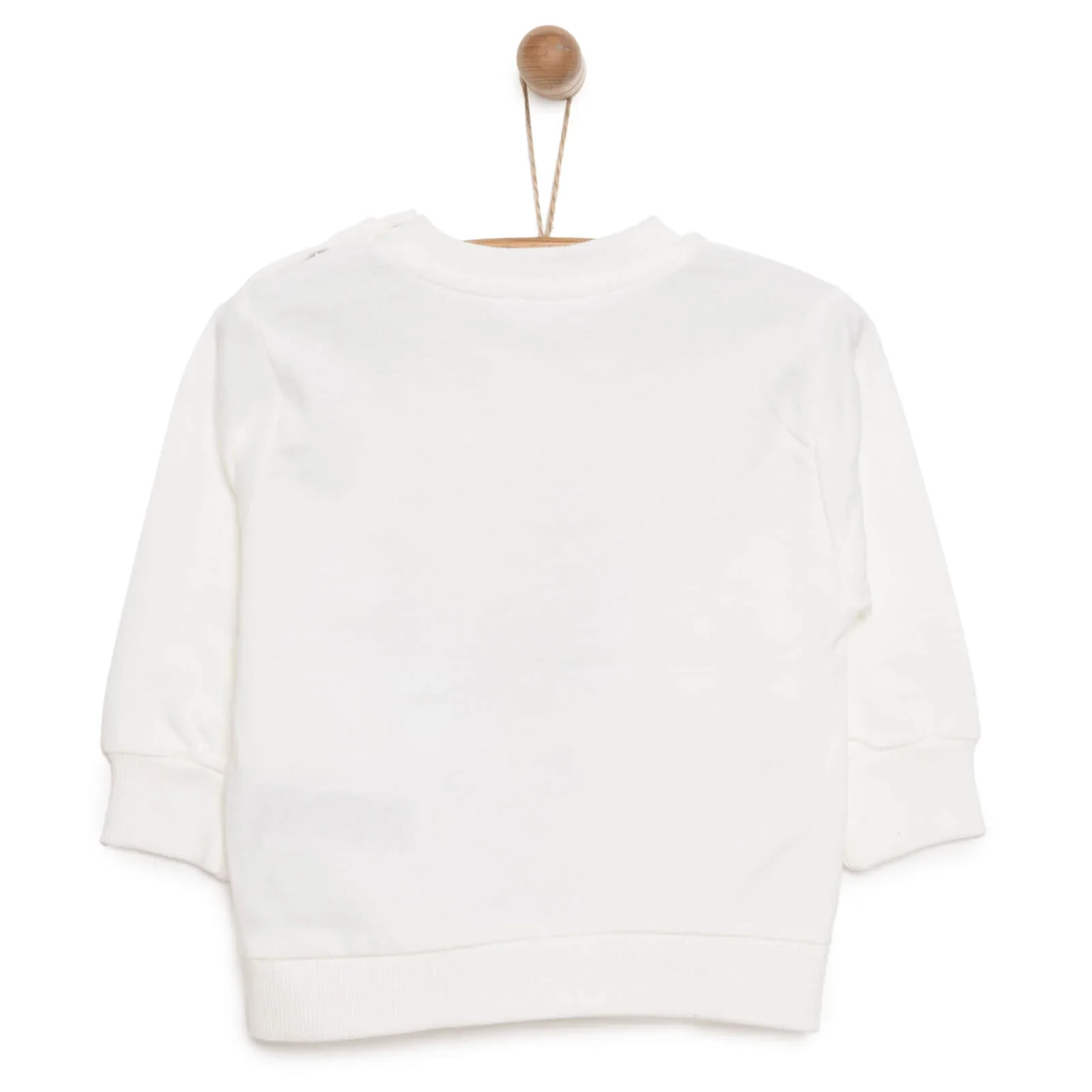 HelloBaby Baby Girl Rabbit Printed Sweatshirt - Ecru - Image 2