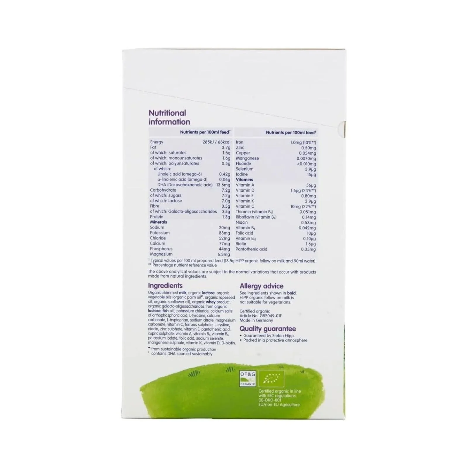 Hipp Organic 2 Follow On Milk Formula 6+ months 800g - Image 2