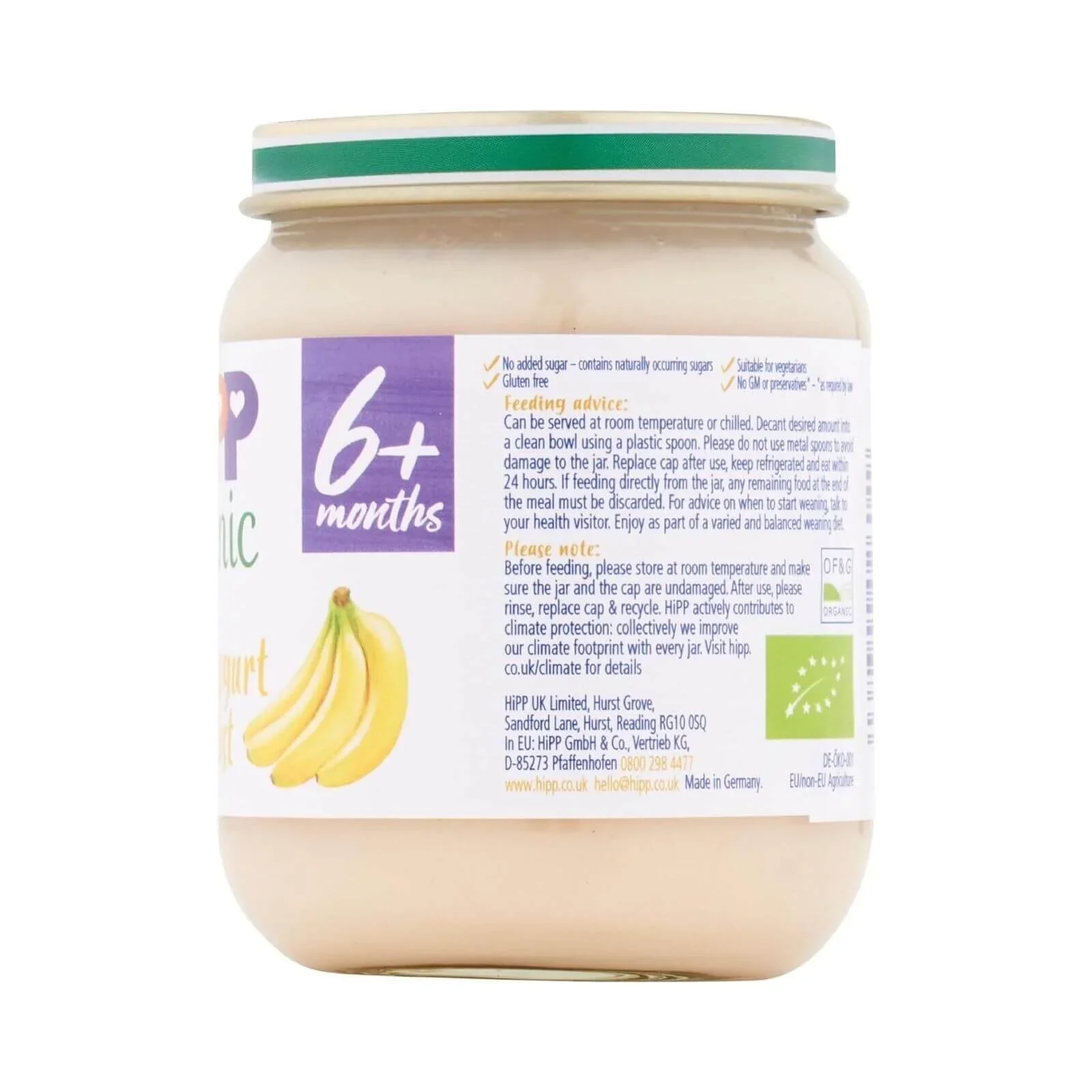 HiPP Organic Banana Yogurt Breakfast Jar 6+ months 125g - Image 2