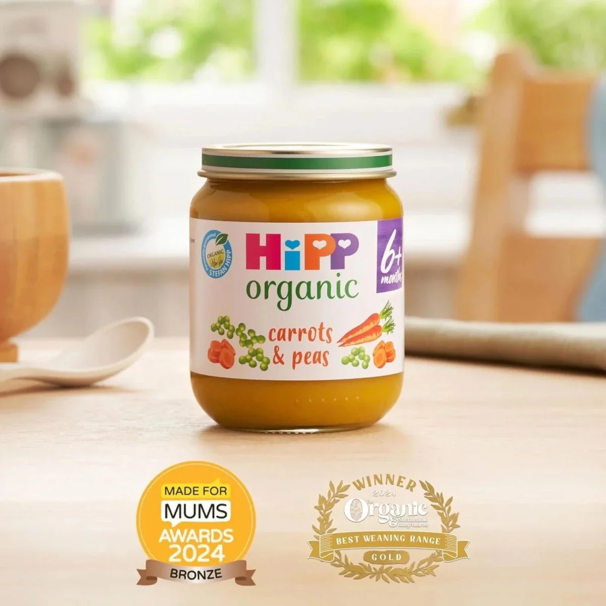 HiPP Organic Carrots & Peas Jar 6+ months 125g - Image 2