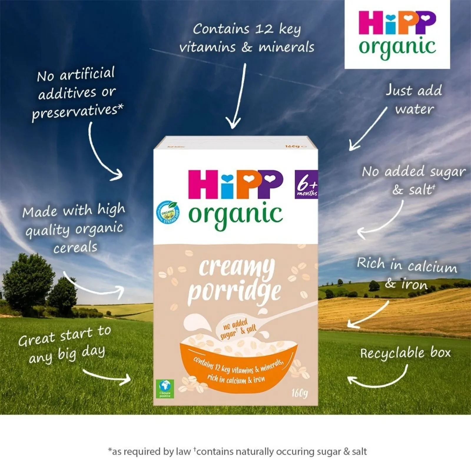 HiPP Organic Creamy Porridge Baby Cereal 6+ months 160g - Image 3