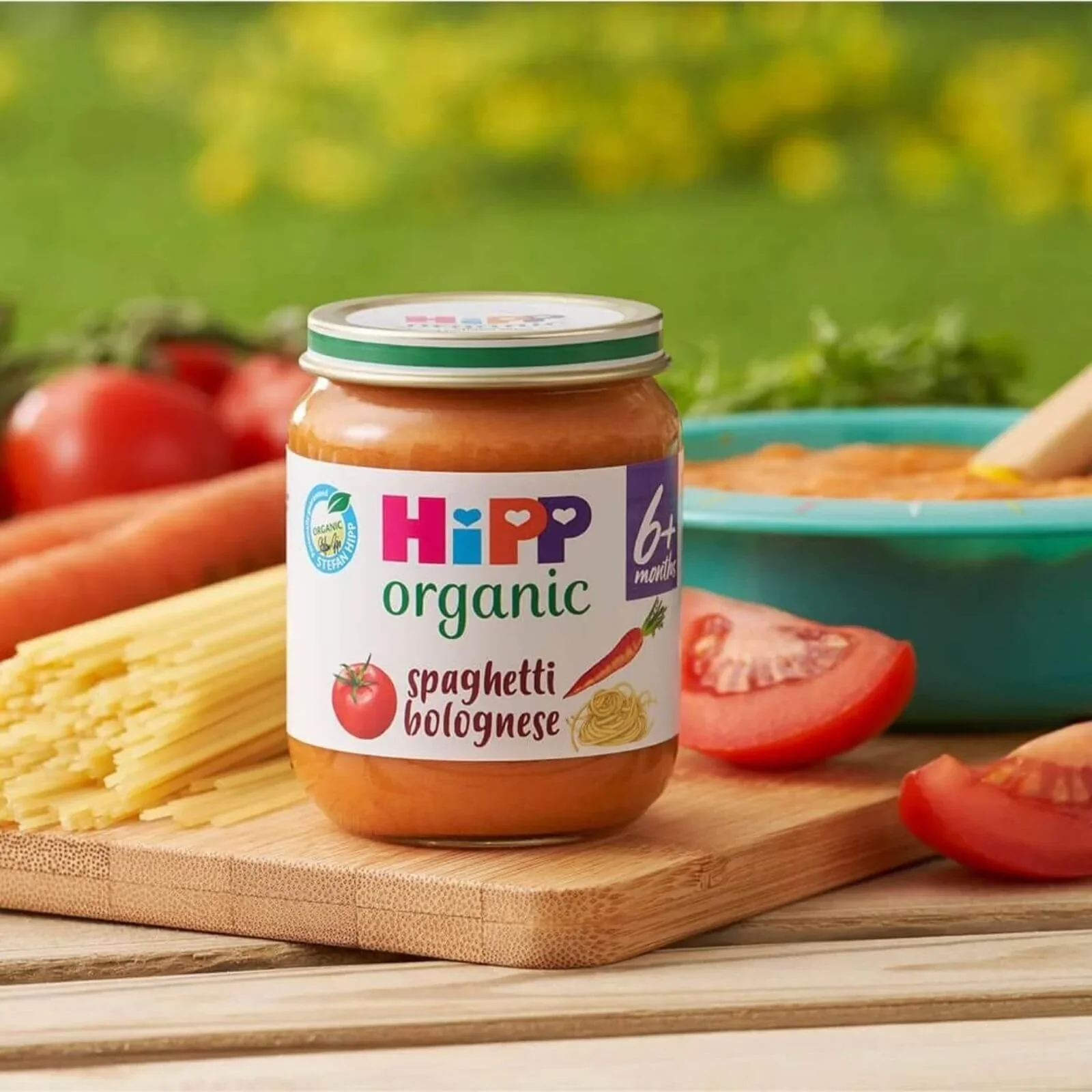 HiPP Organic Spaghetti Bolognese Baby Food Jar 6+ months 125g - Image 3