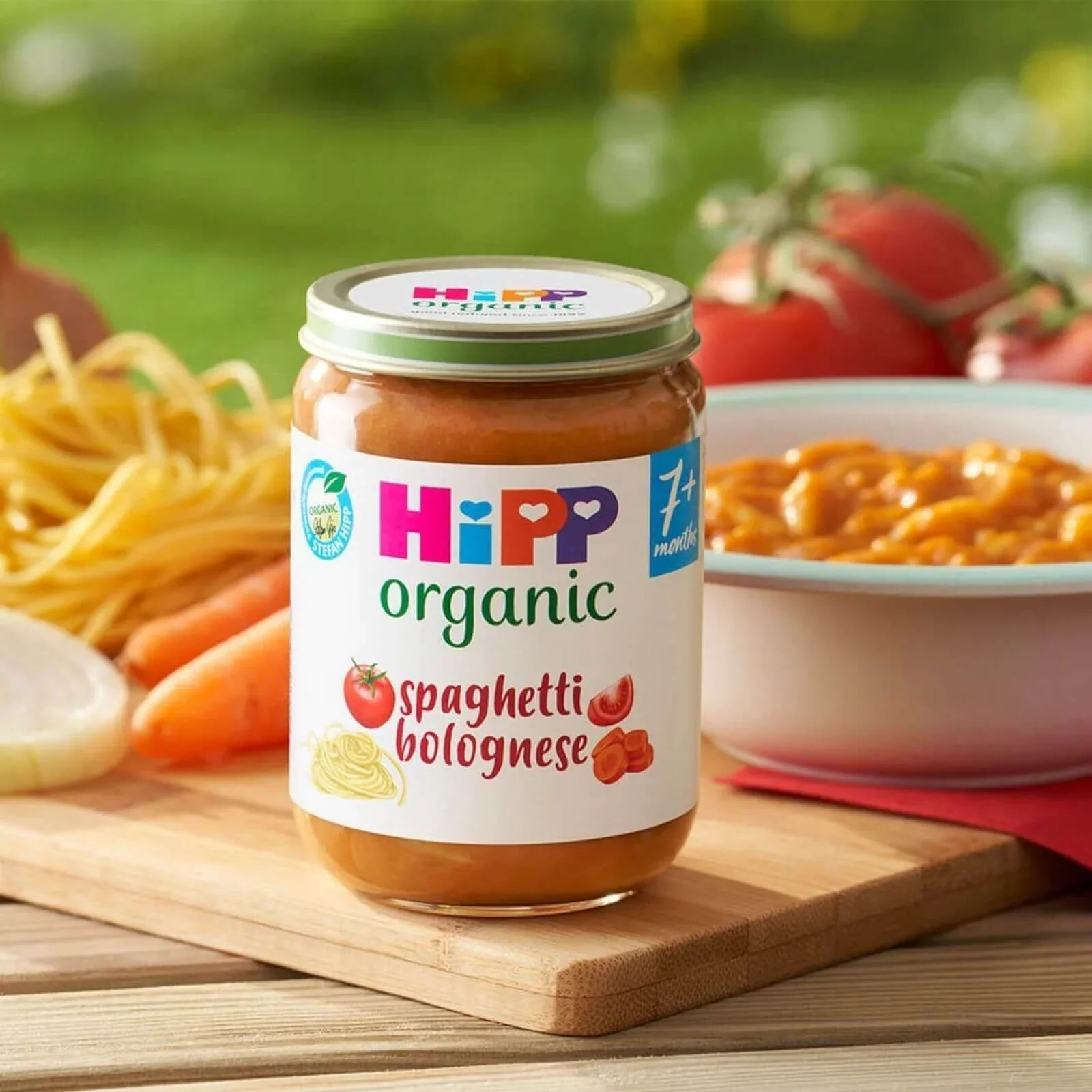HiPP Organic Spaghetti Bolognese Baby Food Jar 7+ months 190g - Image 2
