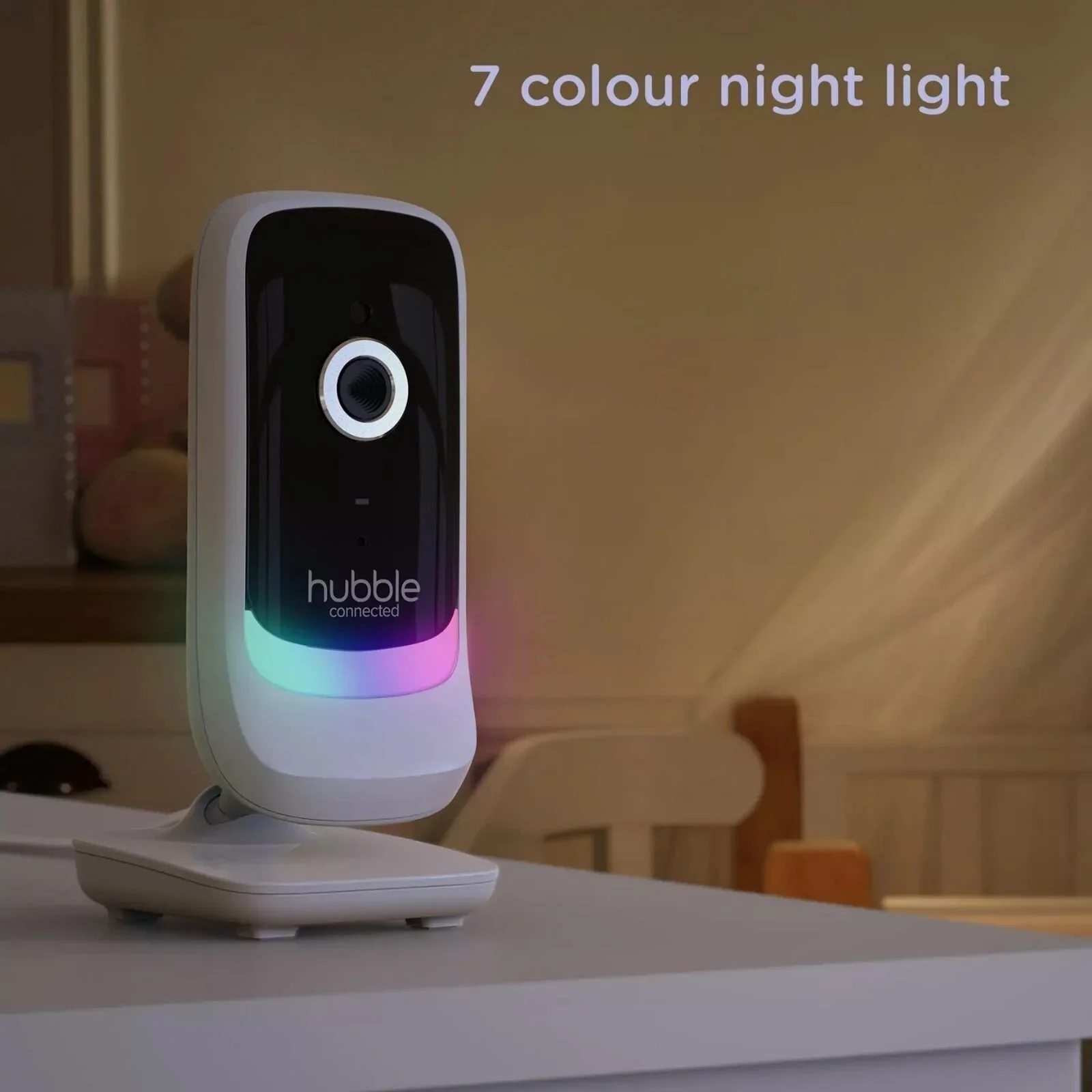 Hubble Nursery View Glow - 2.8" Video Baby Monitor White - Image 4