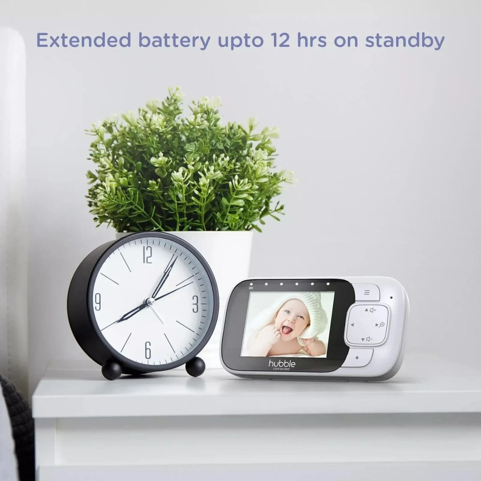 Hubble Nursery View Glow - 2.8" Video Baby Monitor White - Image 5