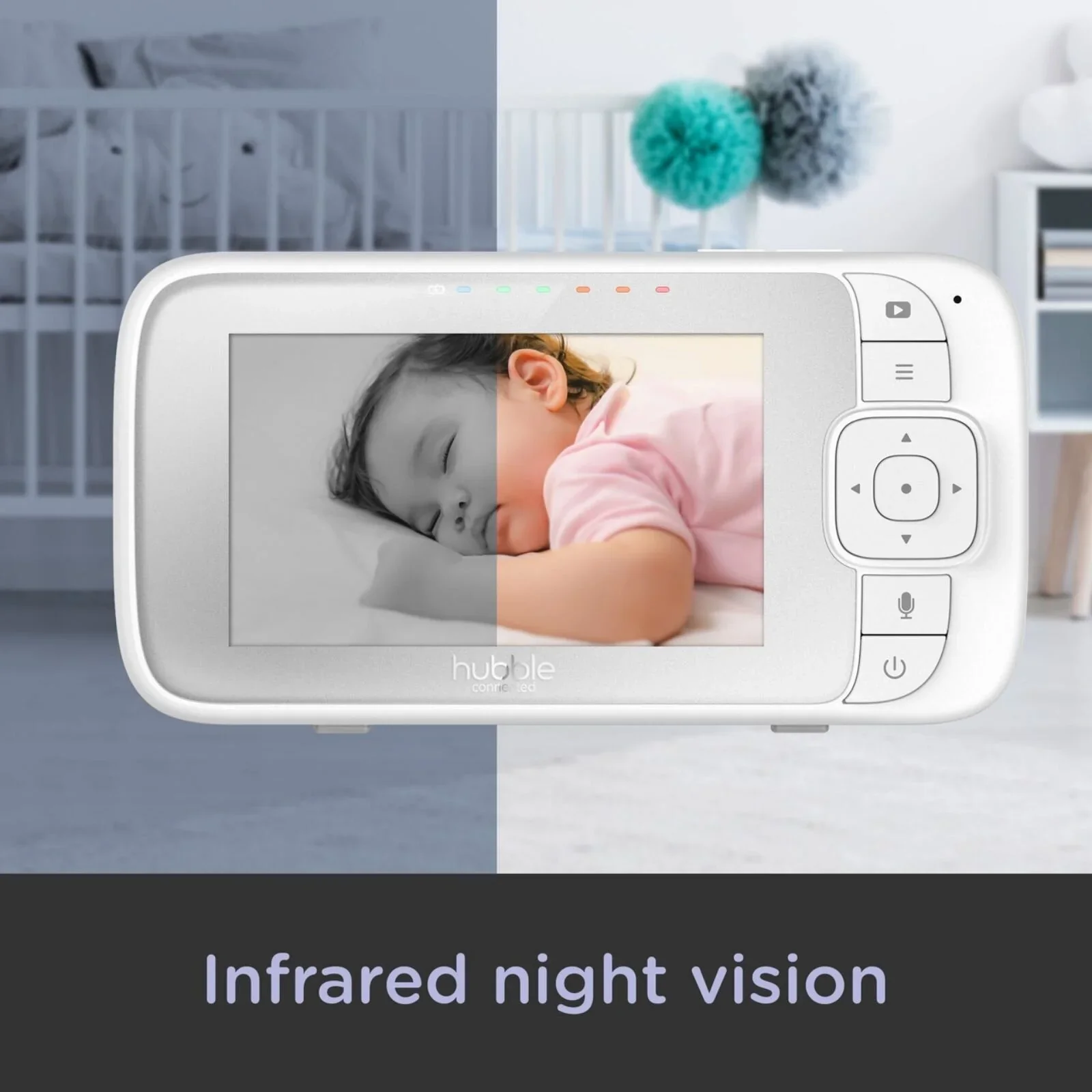 Hubble Nursery View Select - 4.3" Baby Monitor White - Image 4