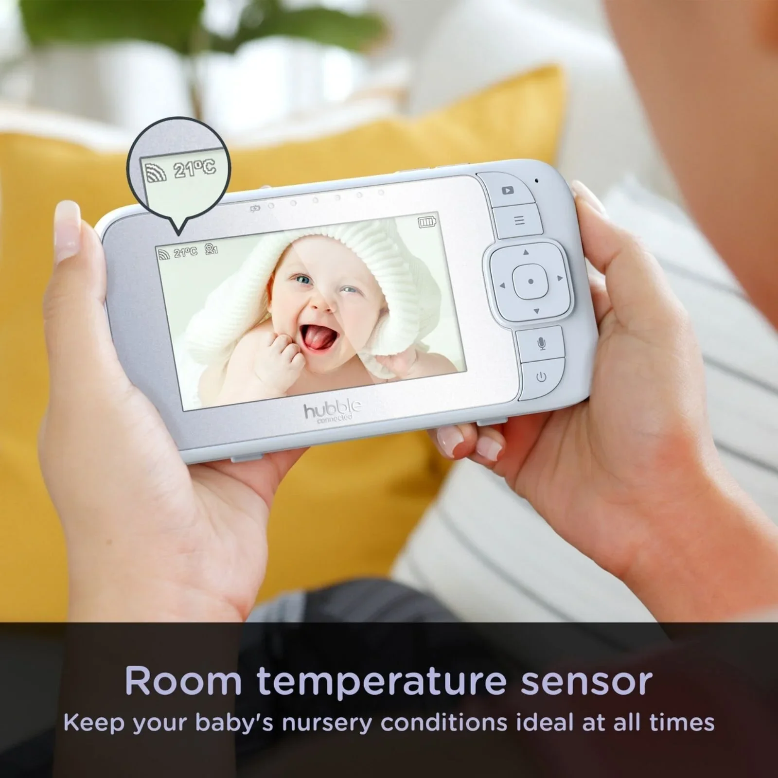 Hubble Nursery View Select - 4.3" Baby Monitor White - Image 6