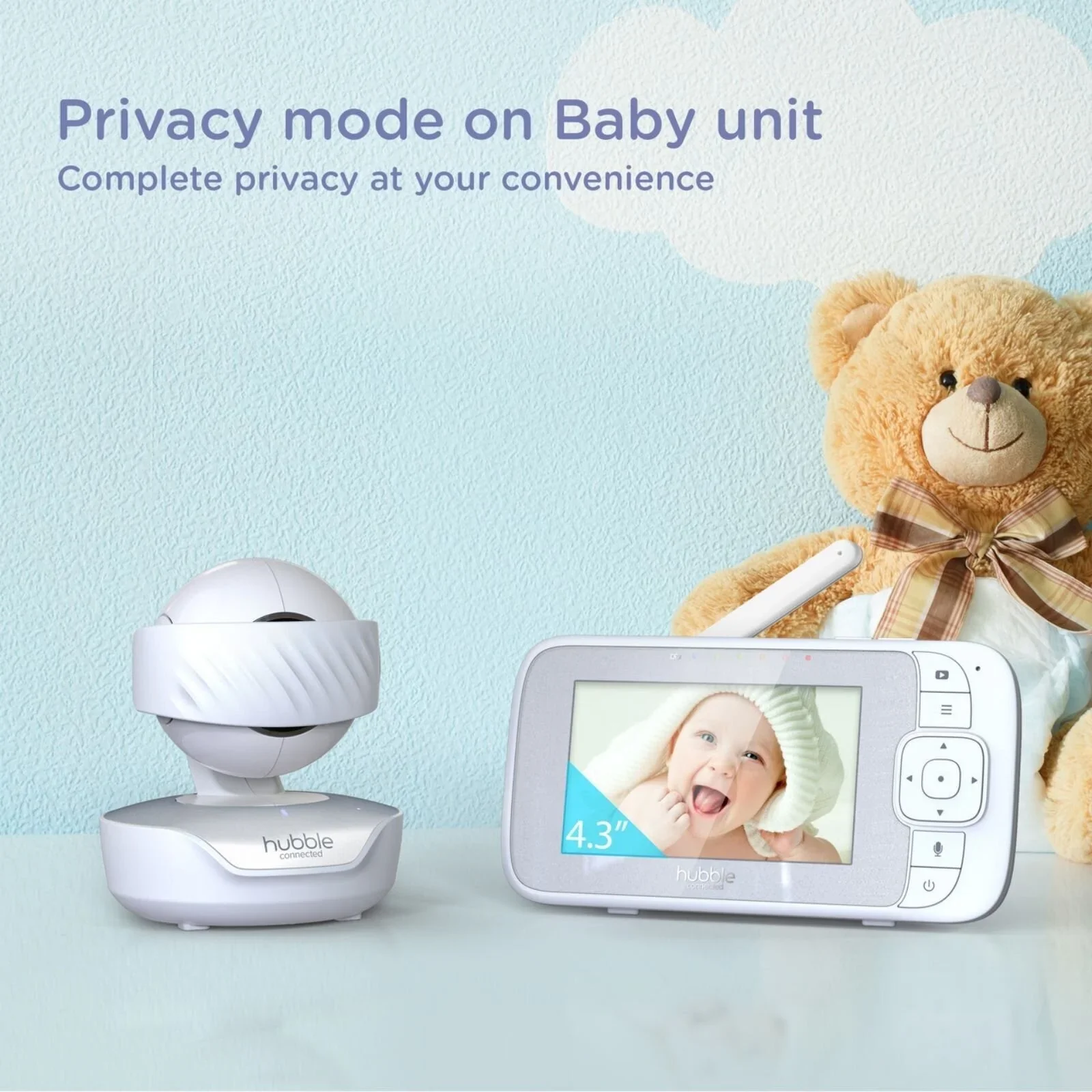 Hubble Nursery View Select - 4.3" Baby Monitor White - Image 7