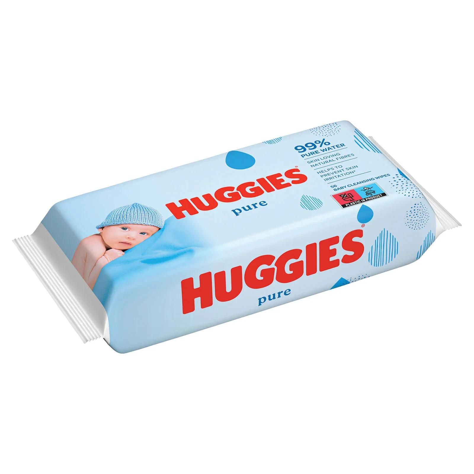 Huggies Baby Wipes Pure 99% Water 56 pcs - Image 2