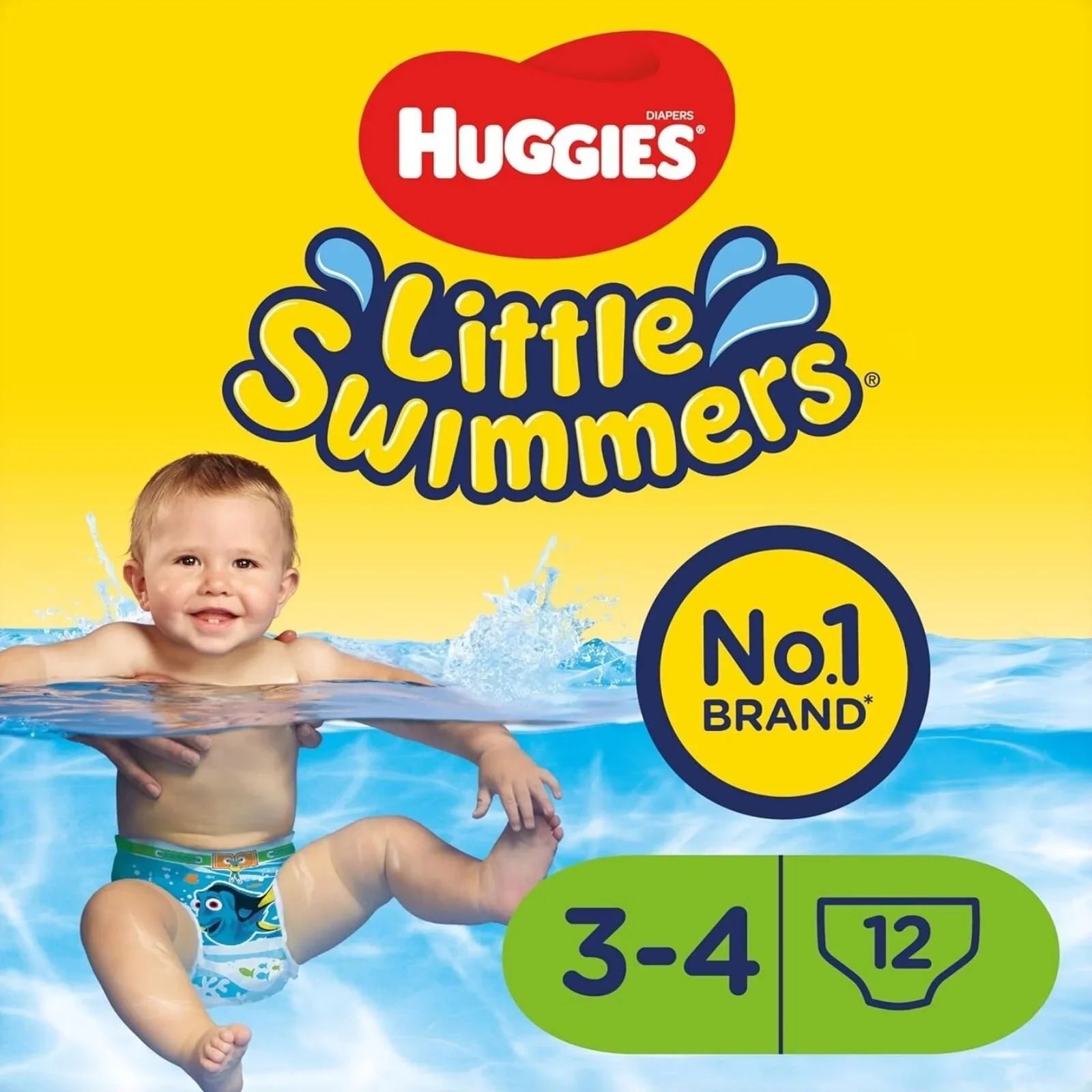 Huggies Little Swimmers Baby Size 3-4 Swim Pants - 12 nappies - Image 2