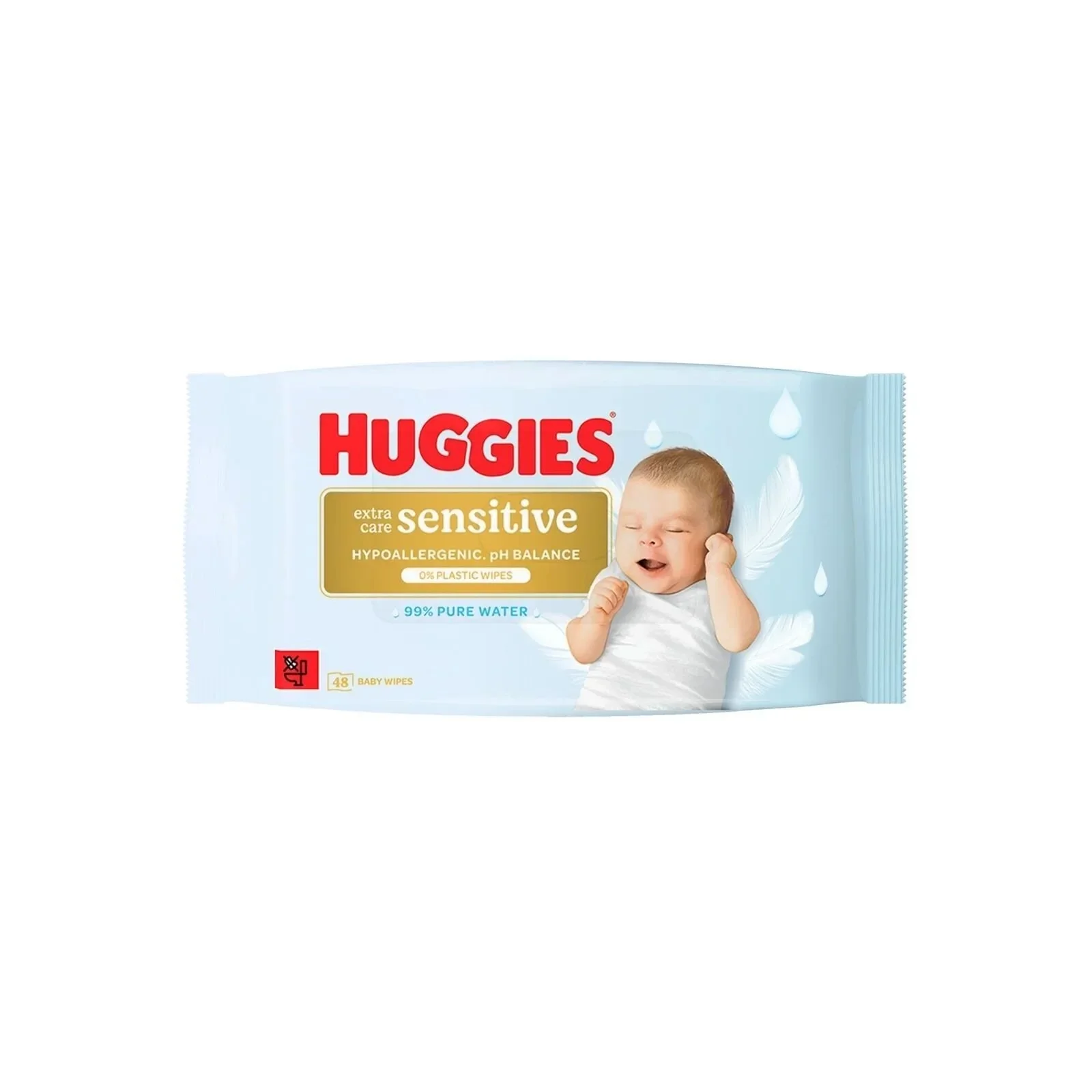 Huggies Pure Extra Sensitive Baby Wipes 8x48 pcs - Image 2