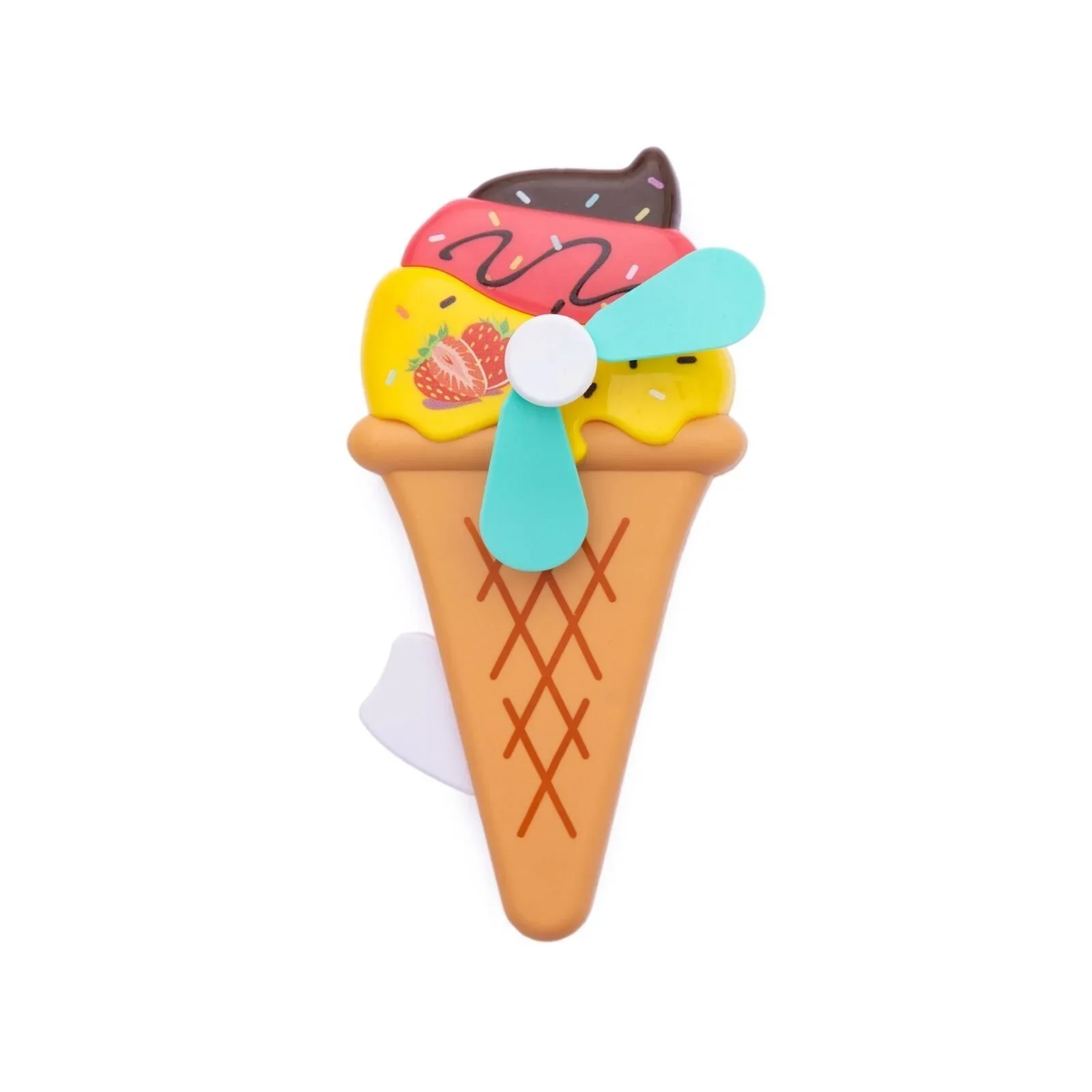 HZTB Ice Cream Big Hand Fan Assorted - Image 3