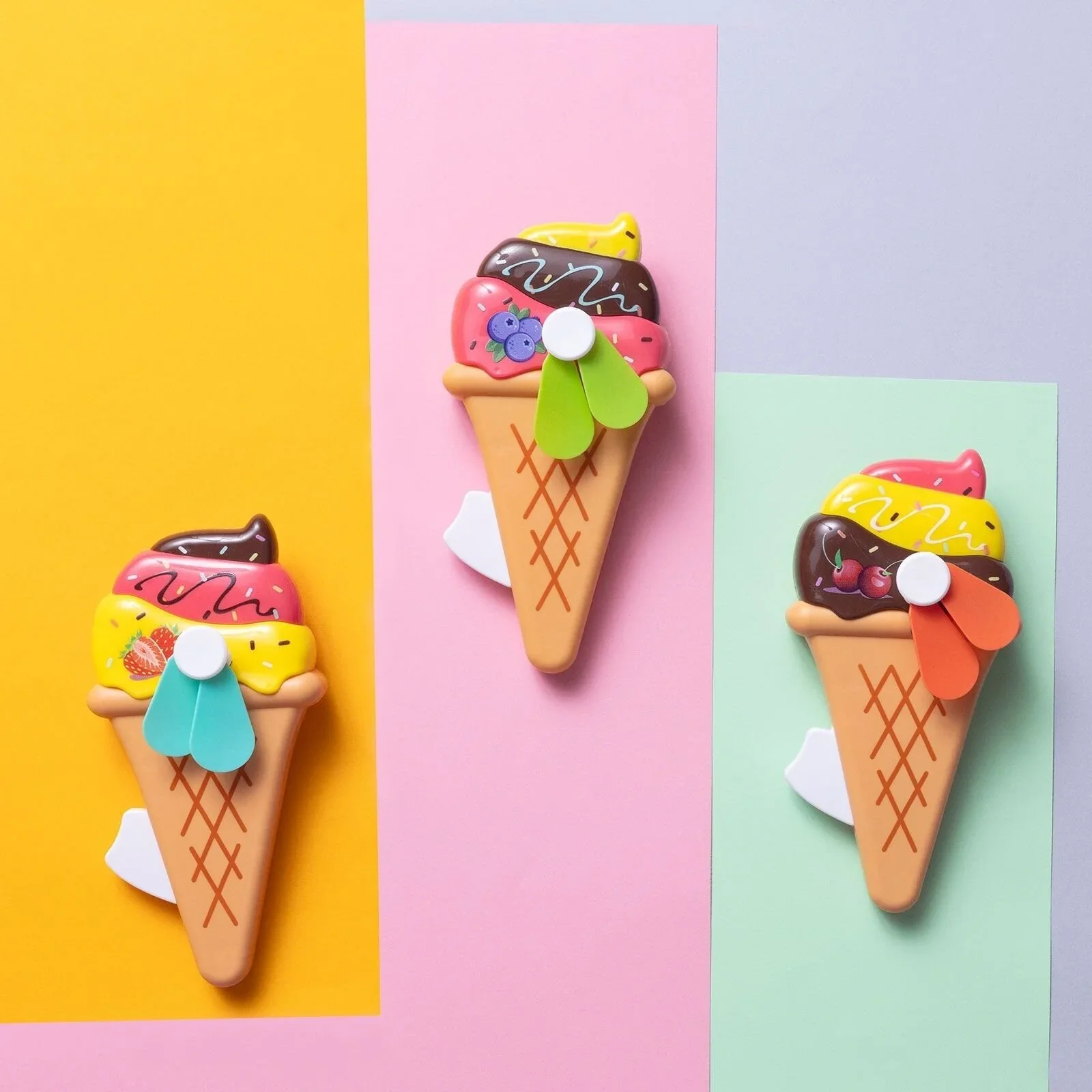 HZTB Ice Cream Big Hand Fan Assorted - Image 8