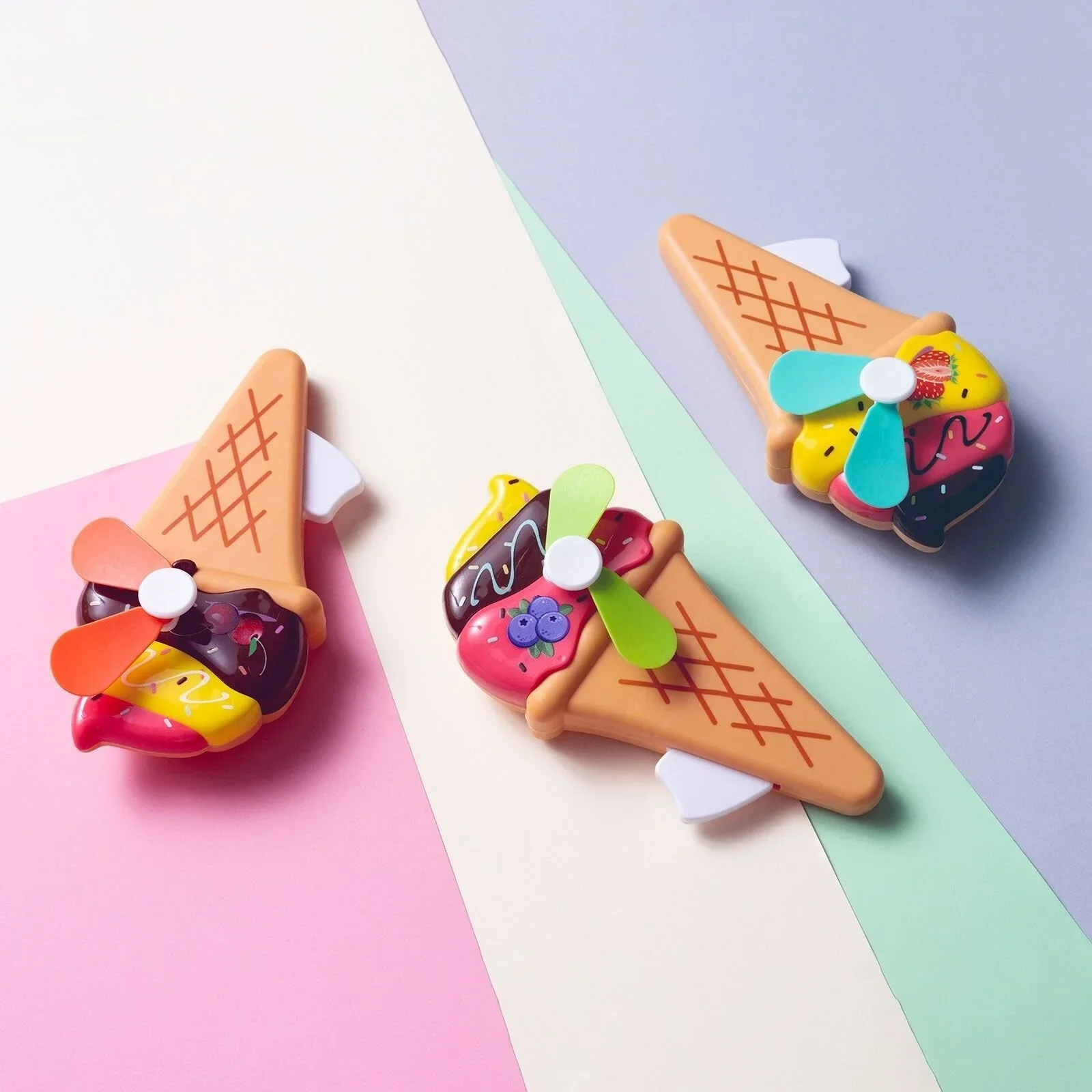 HZTB Ice Cream Big Hand Fan Assorted - Image 9