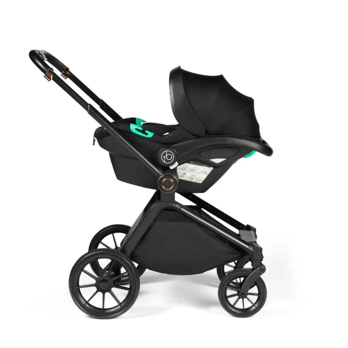 Ickle Bubba Altima Travel System with i-Size Stratus Car Seat & ISOFIX Base 12 pcs - Black - Image 9