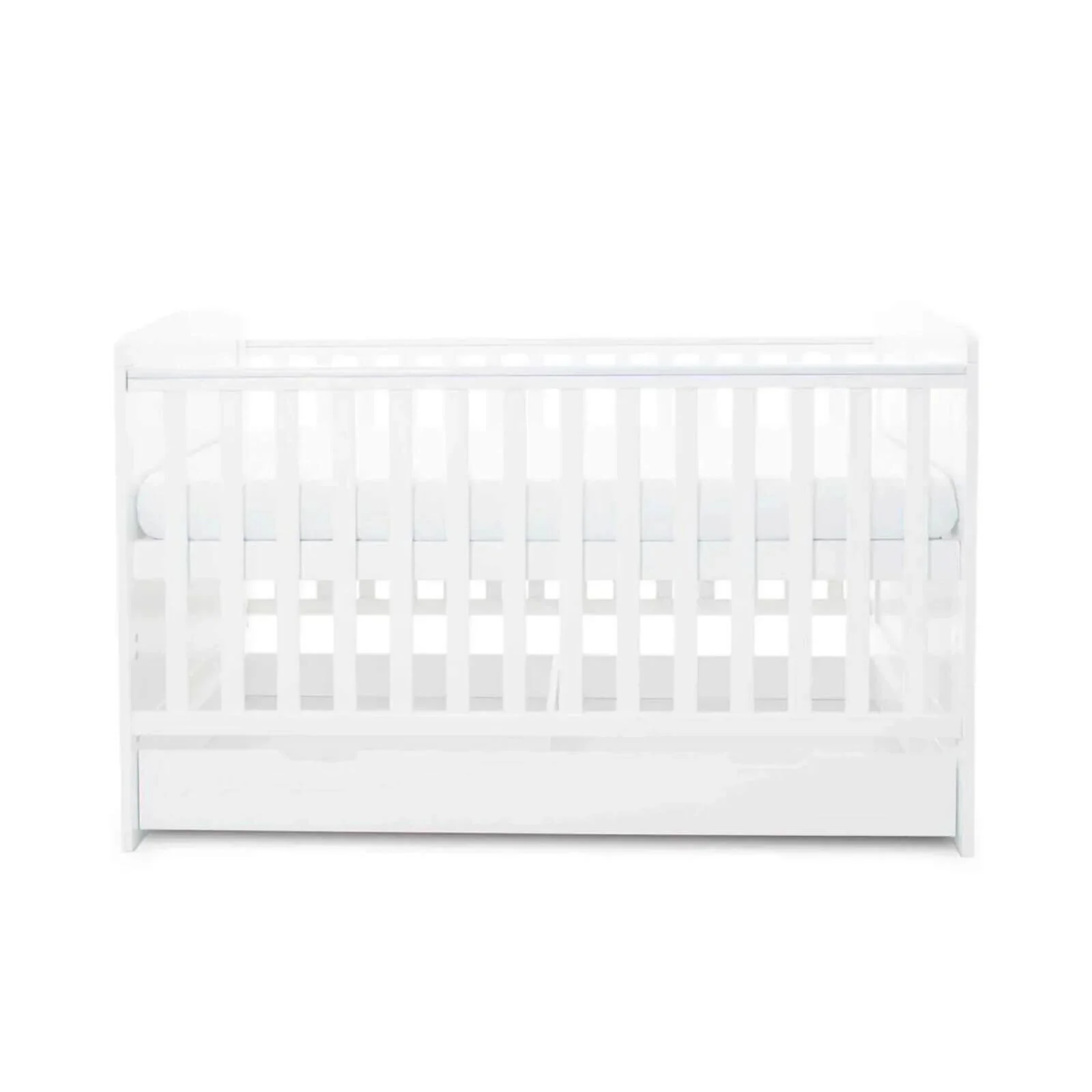 Ickle Bubba Coleby Classic Cot Bed & Under Drawer White - Premium Pocket Sprung Mattress - Image 8