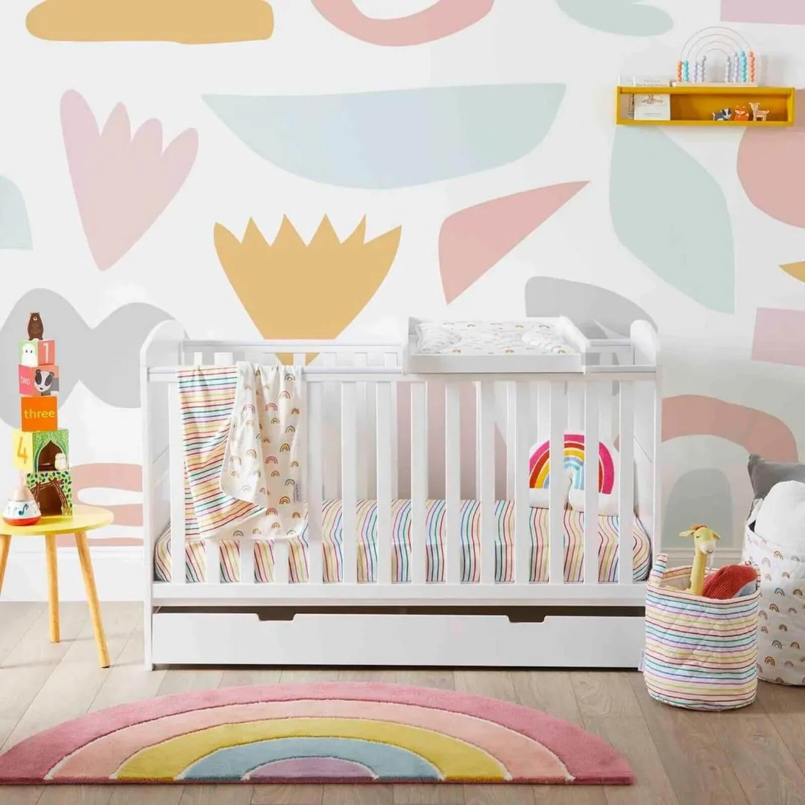 Ickle Bubba Coleby Classic Cot Bed & Under Drawer White - Without Mattress - Image 9
