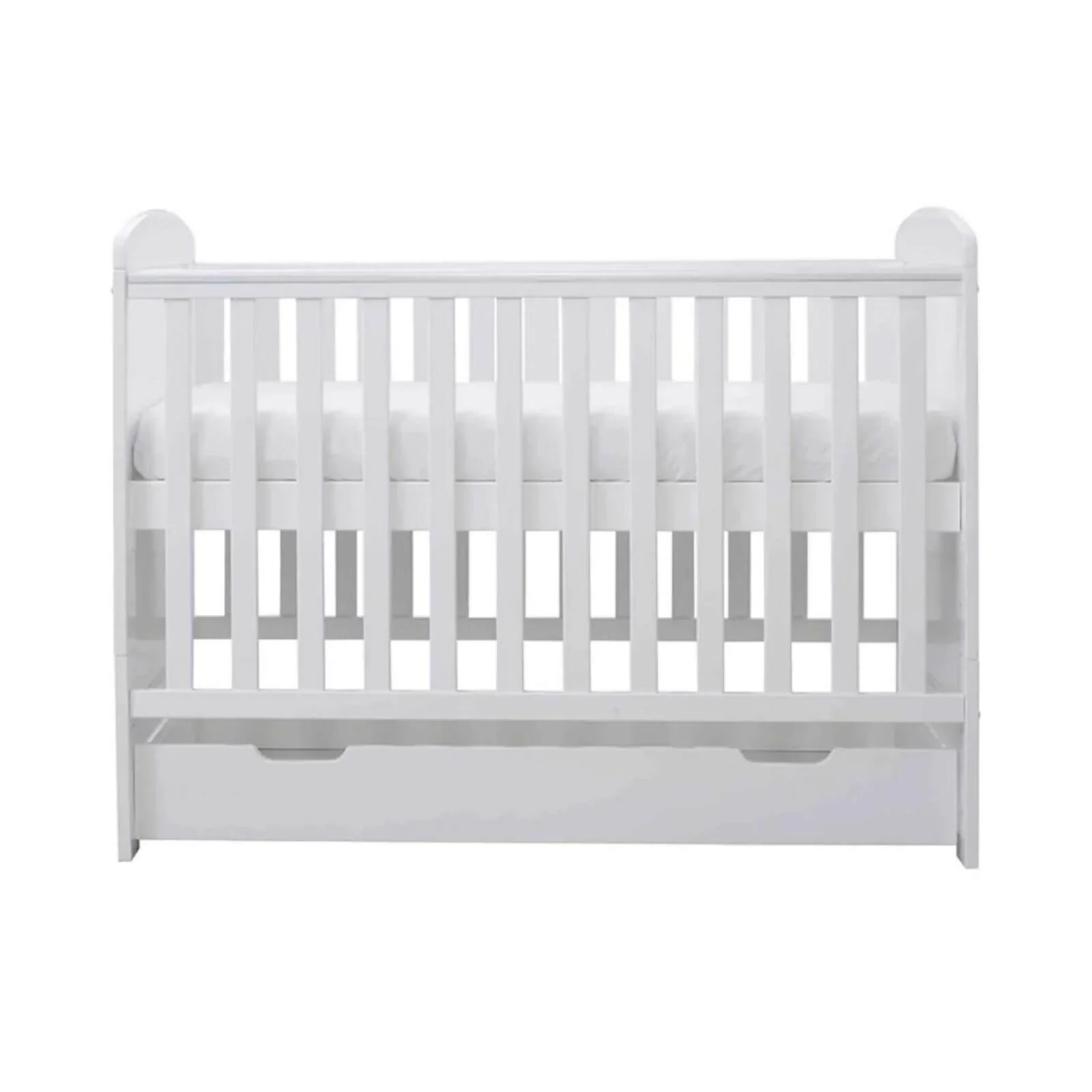 Ickle Bubba Coleby Mini Cot Bed & Under Drawer White - Premium Pocket Sprung Mattress - Image 8