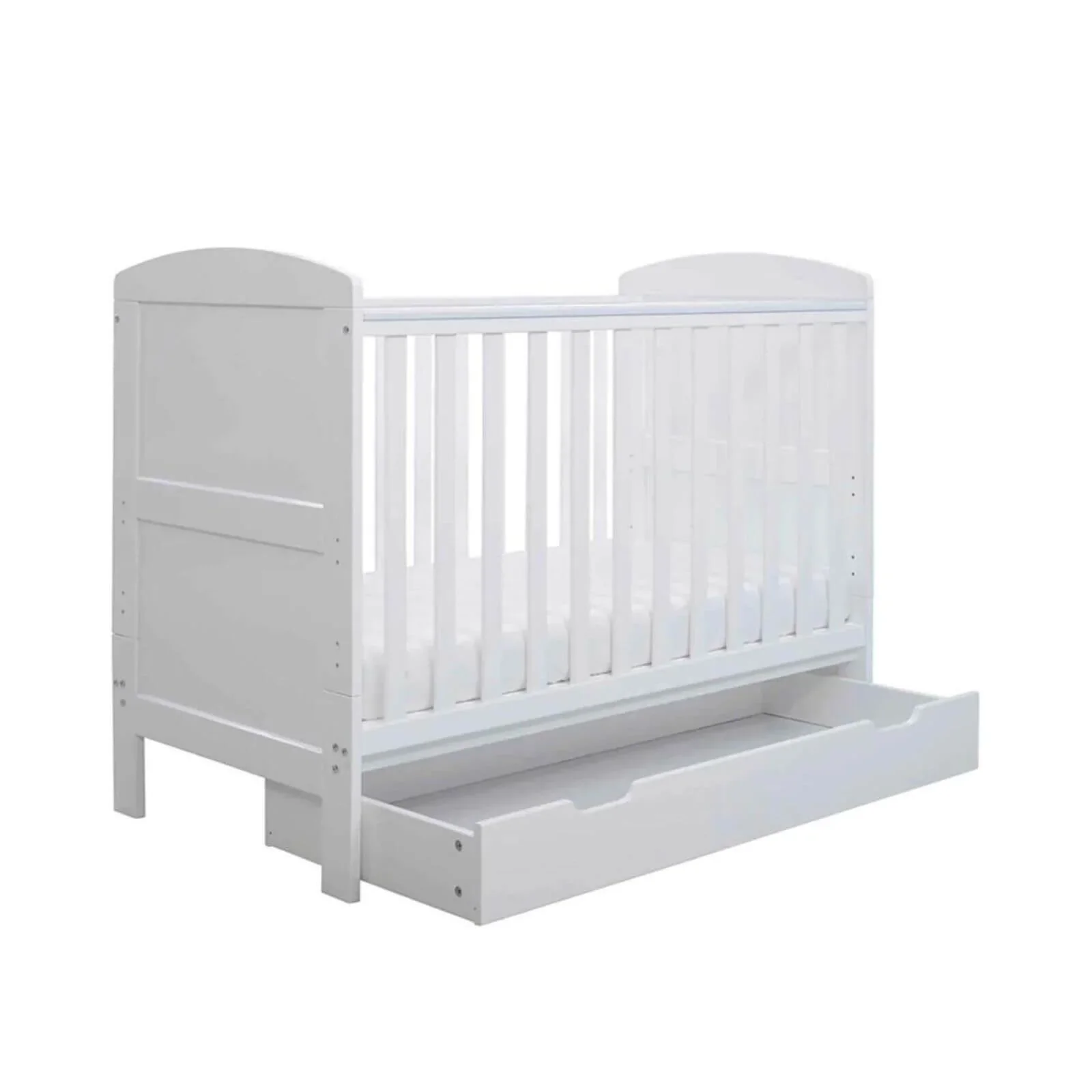Ickle Bubba Coleby Mini Cot Bed & Under Drawer White - Without Mattress - Image 3