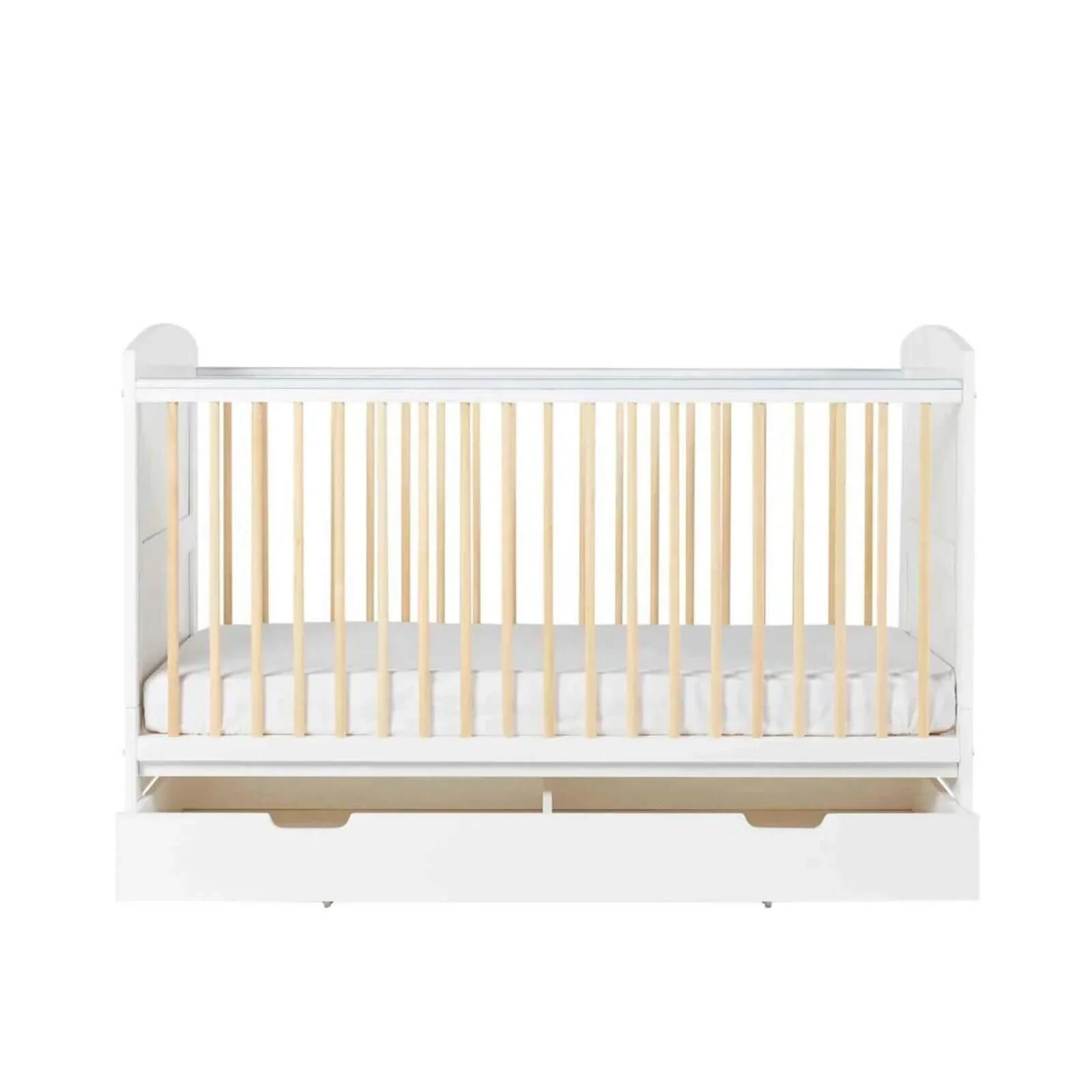 Ickle Bubba Coleby Scandi Cot Bed with Under Drawer Scandi White - Premium Pocket Sprung Mattress - Image 7