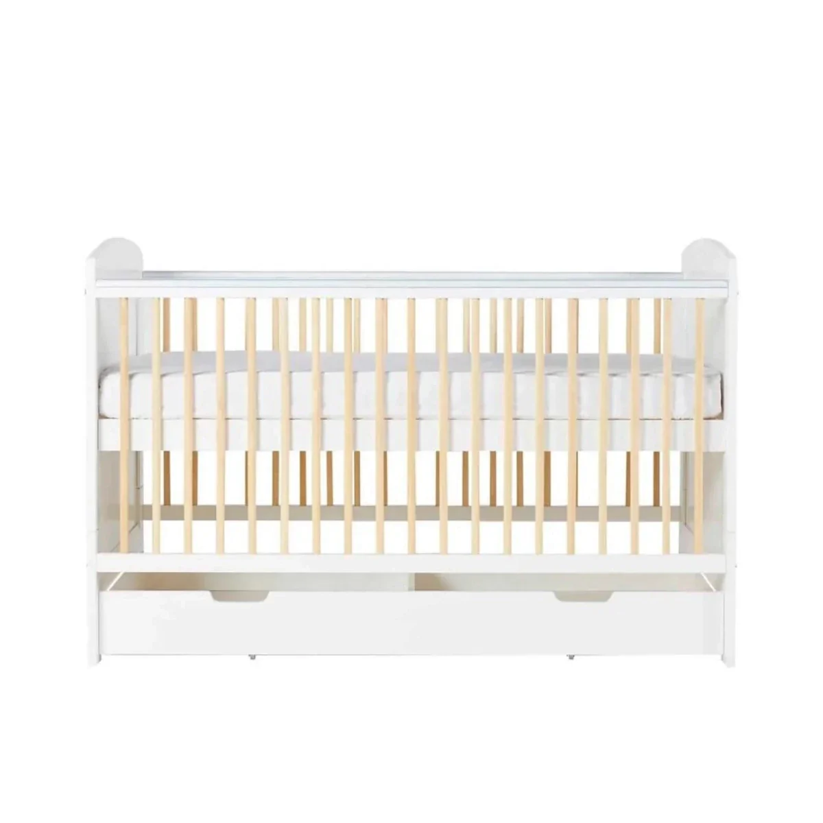 Ickle Bubba Coleby Scandi Cot Bed with Under Drawer Scandi White - Without Mattress - Image 8