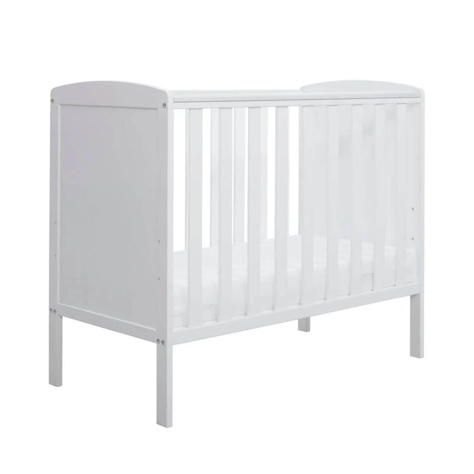 Ickle Bubba Coleby Space Saver Cot White - Premium Sprung Mattress