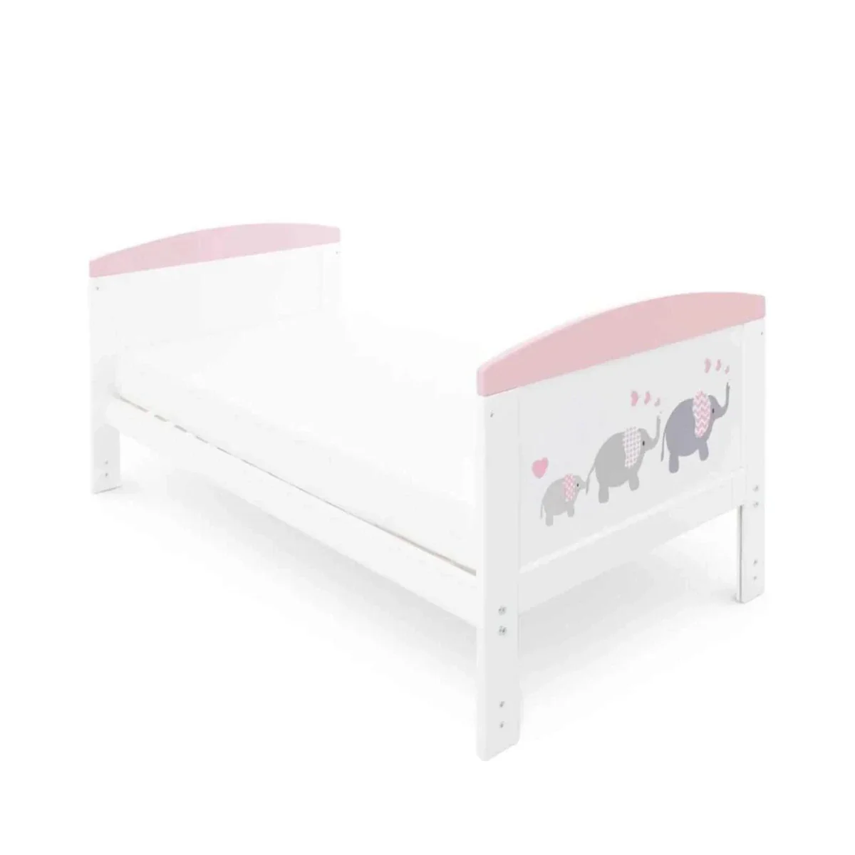 Ickle Bubba Coleby Style Cot Bed Elephant Love Pink - Without Mattress - Image 3