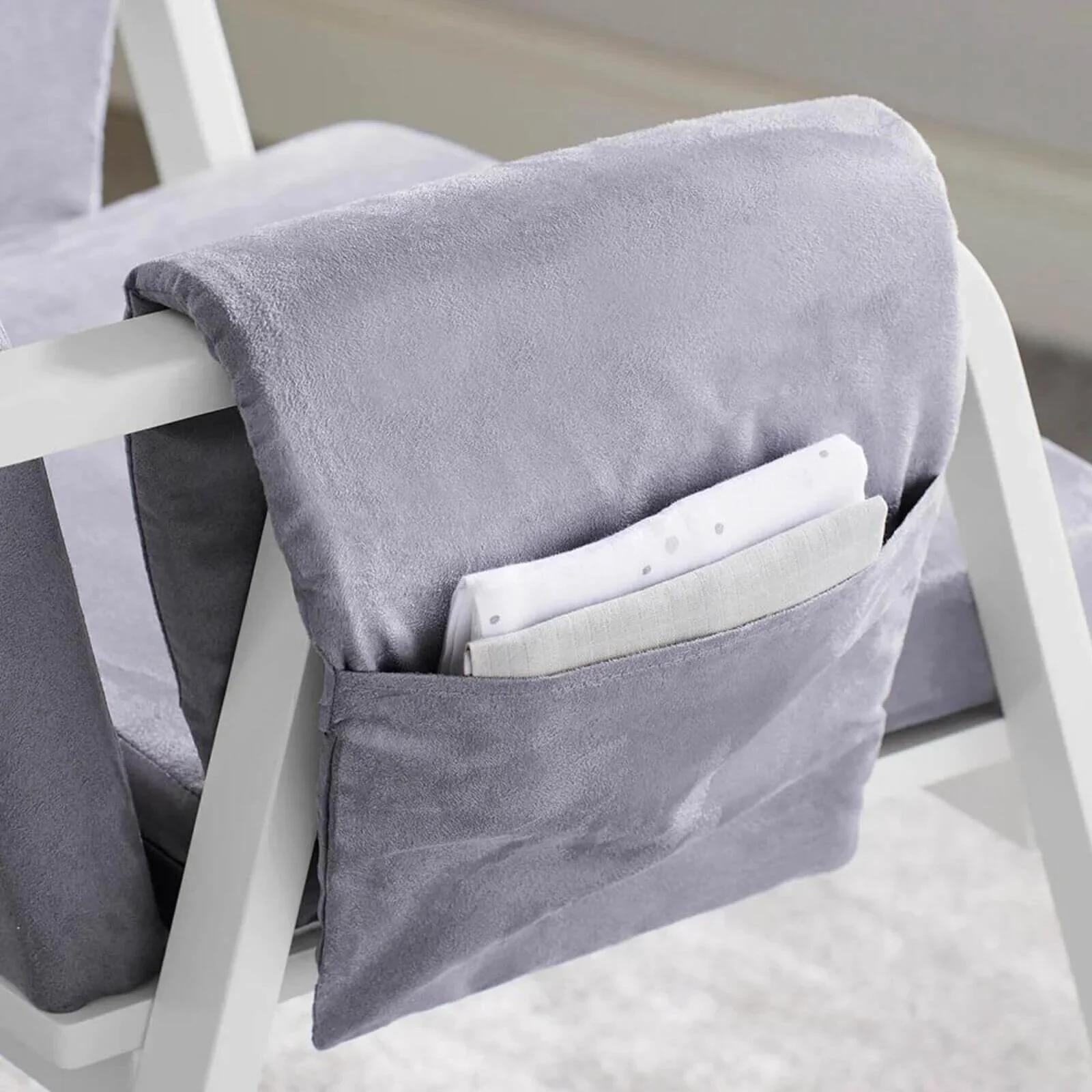 Ickle Bubba Dursley Rocking Chair - Pearl Grey - Image 3