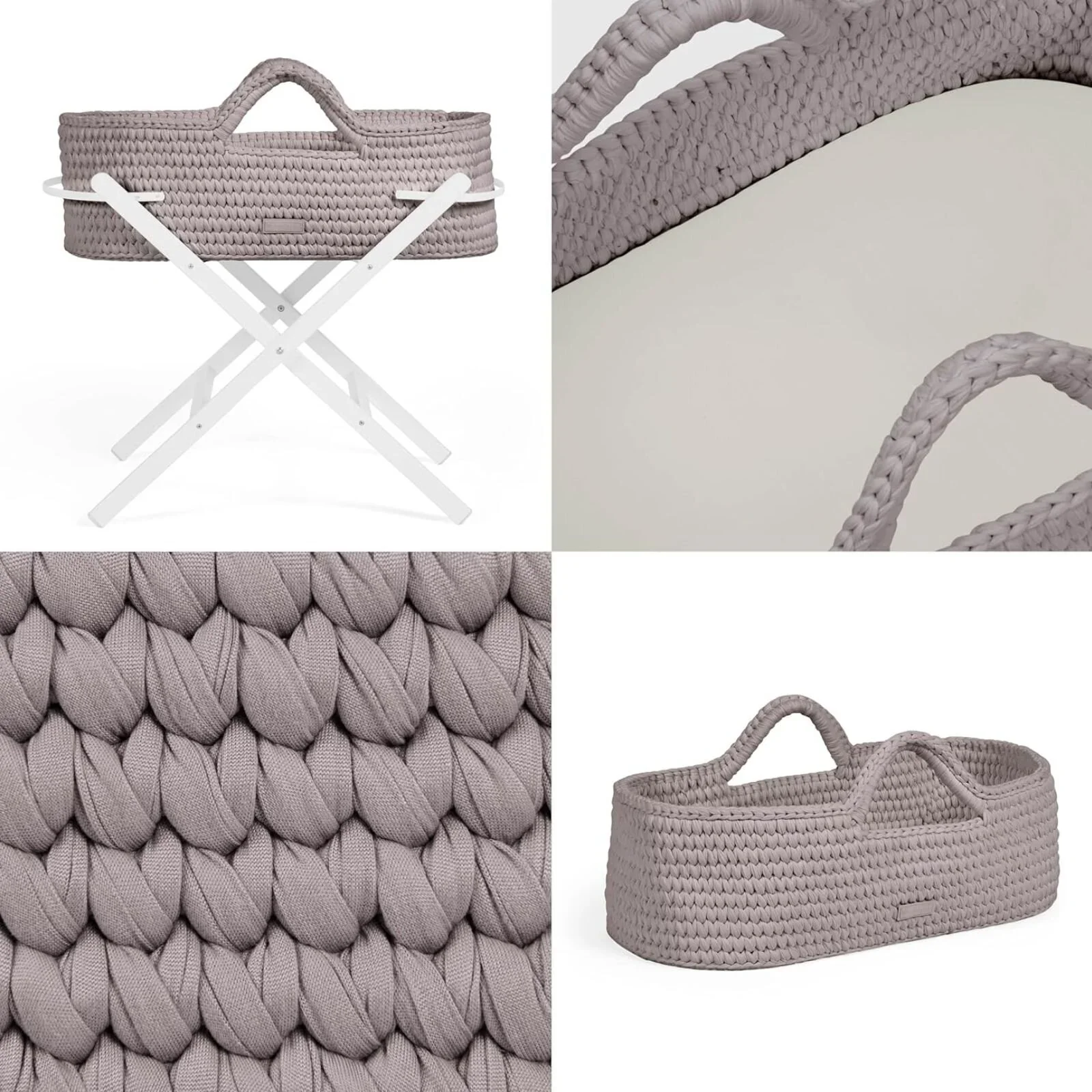 Ickle Bubba Nova Moses Basket & Stand - Tawny & White - Image 8