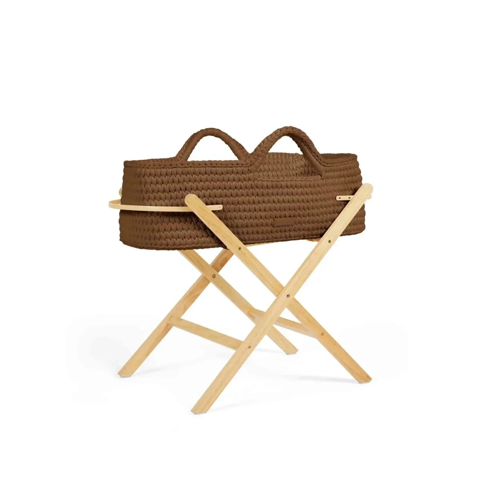 Ickle Bubba Nova Moses Basket & Stand - Mocha & Pine - Image 2
