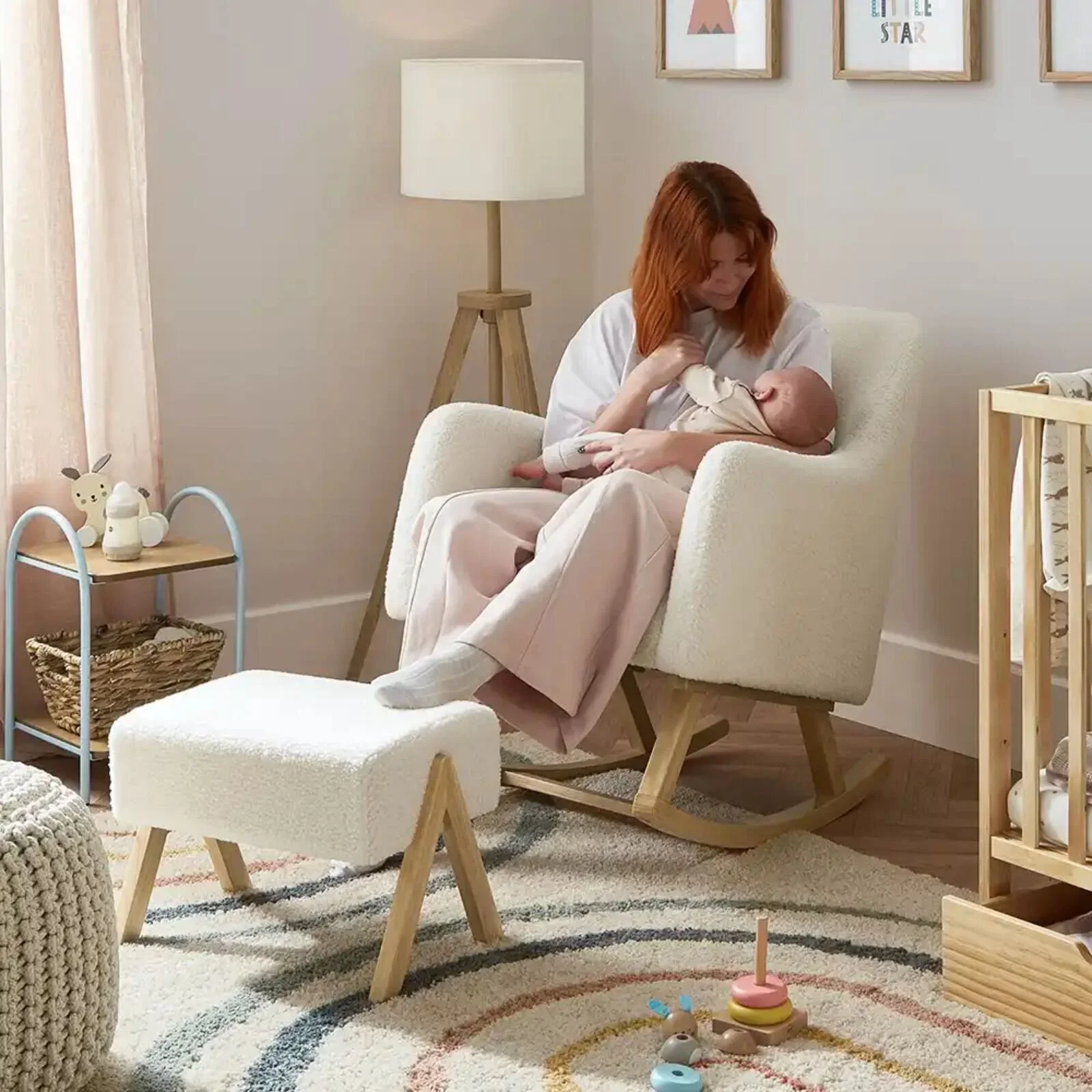 Ickle Bubba Roxby Nursery Chair & Stool - Tawny - Image 5