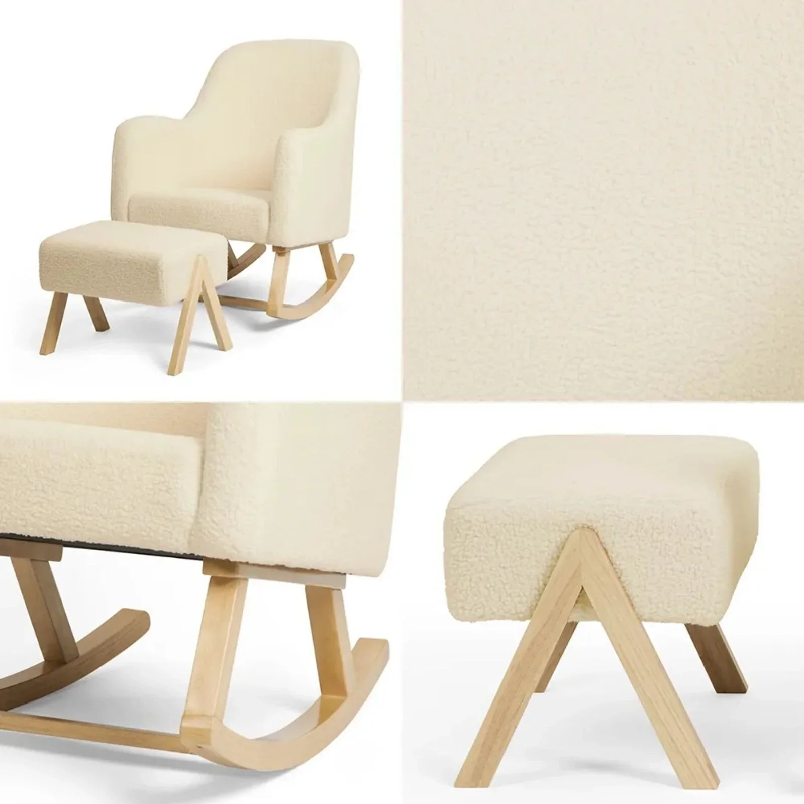 Ickle Bubba Roxby Nursery Chair & Stool - Cloud - Image 6